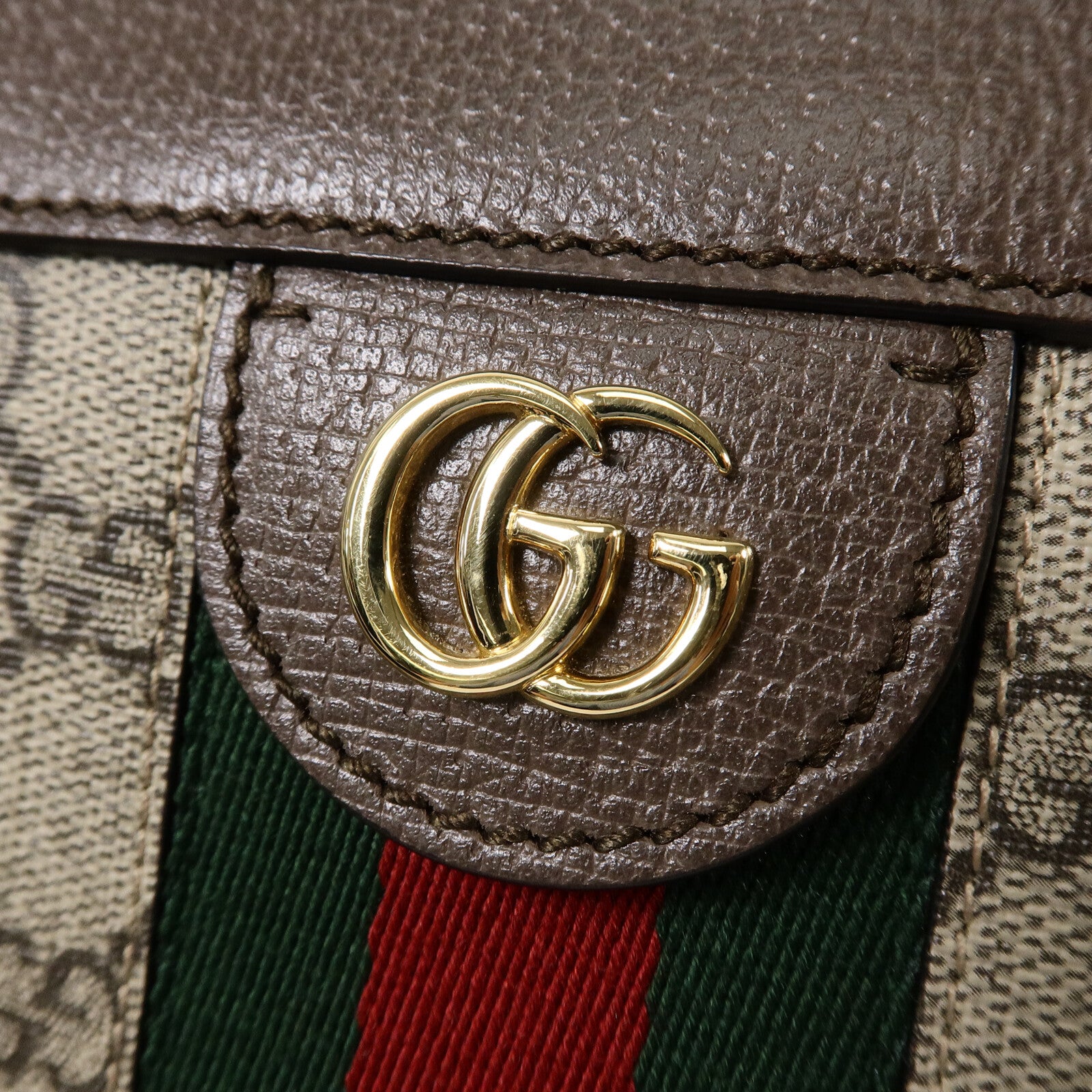 GUCCI 塗層帆布Ophidia GG鏈帶肩背袋