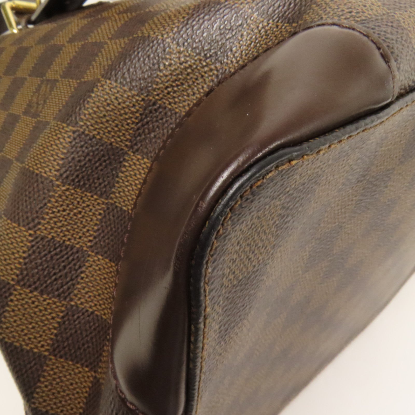 LOUIS VUITTON Damier Hampstead 金扣手挽袋