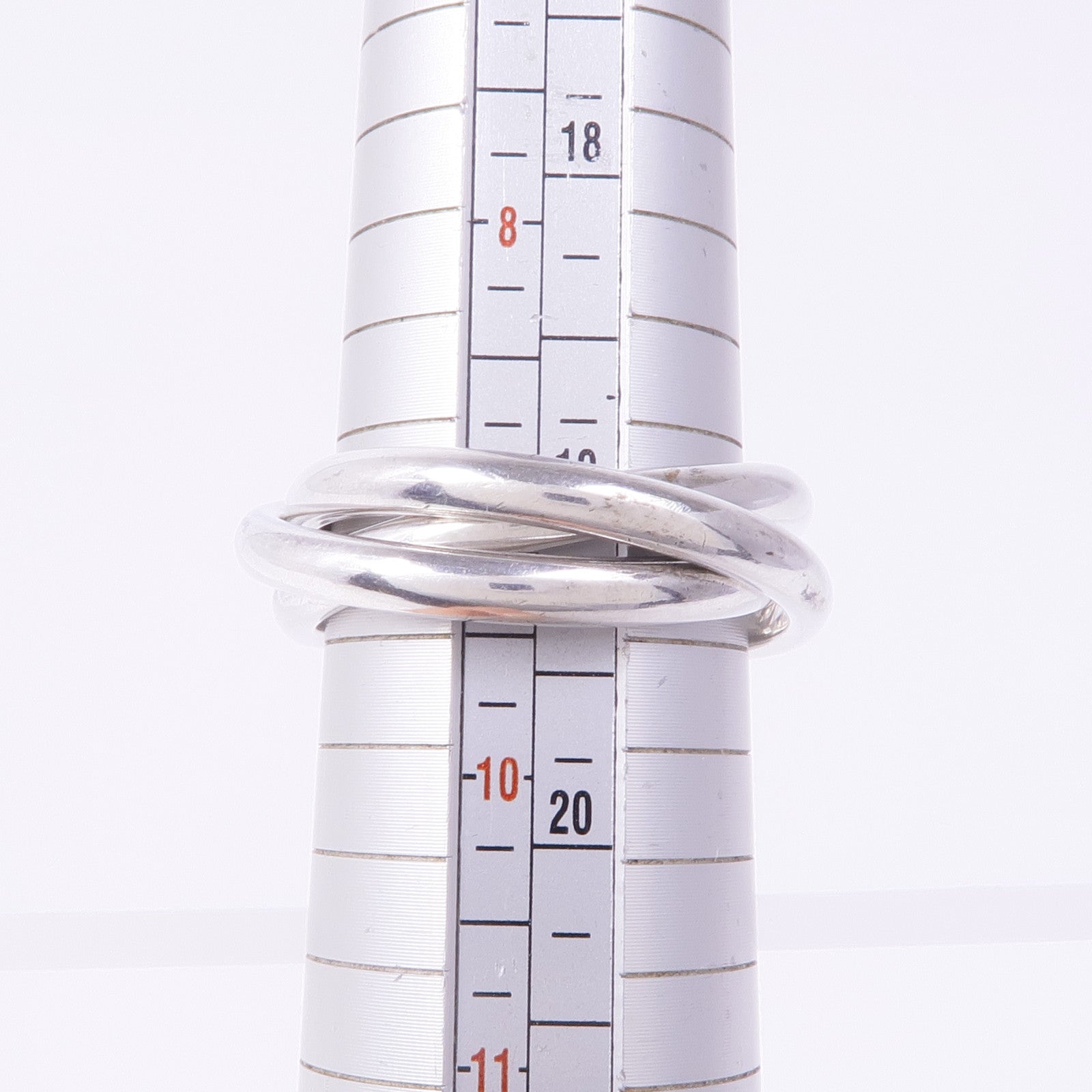 TIFFANY＆CO 925純銀Triple Rolling Ring戒指US#9