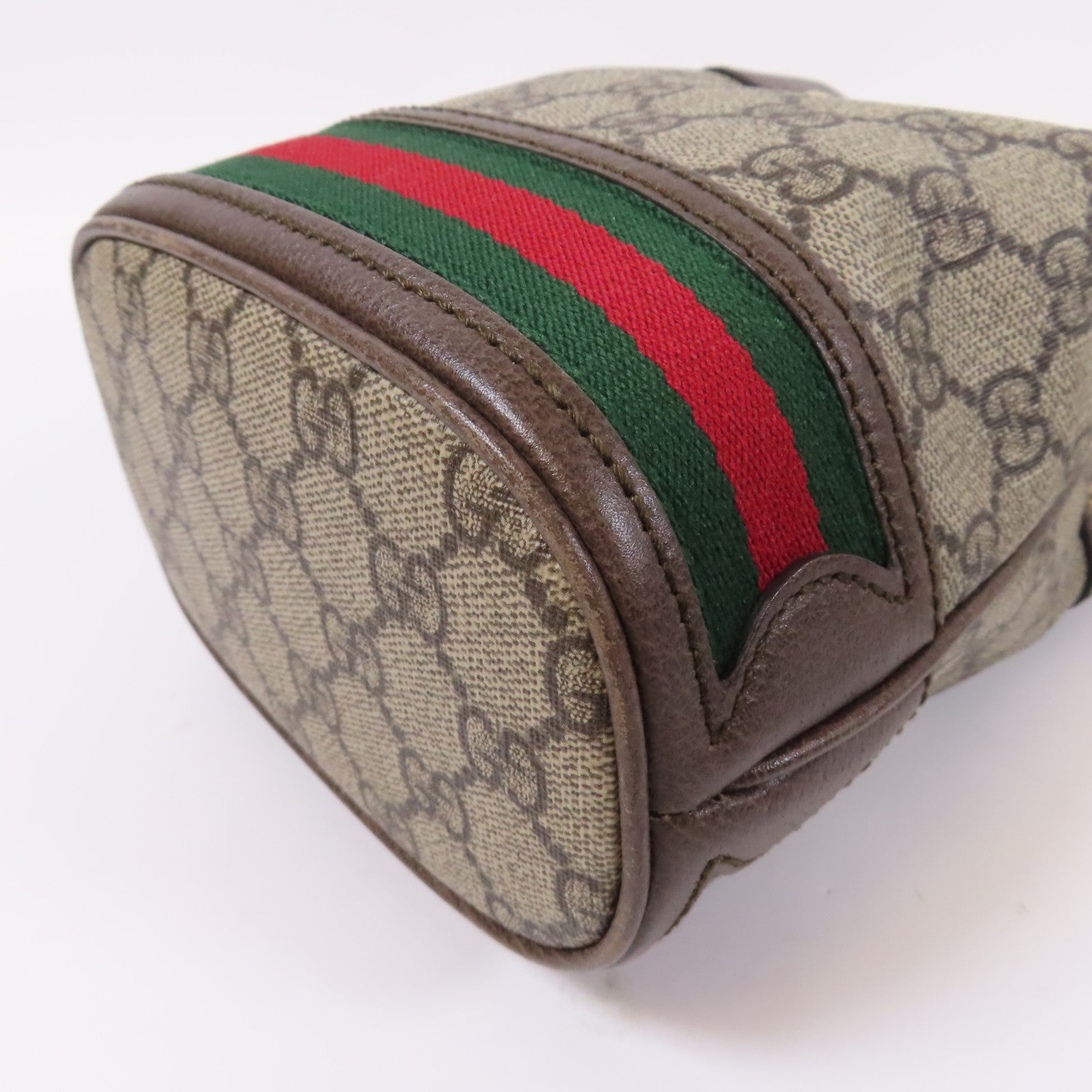 GUCCI 塗層帆布Ophidia Bucket Bag金扣肩背袋啡色