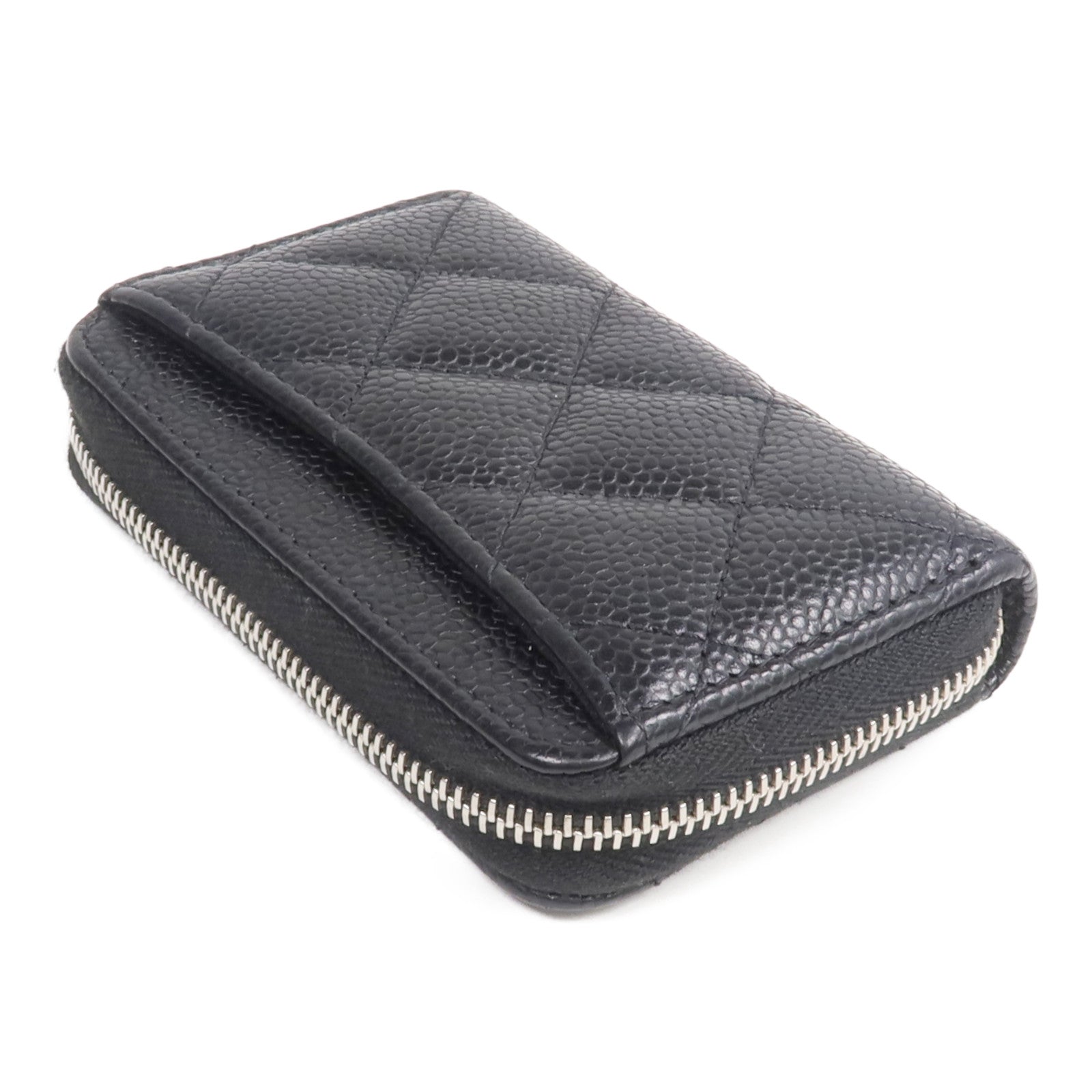 CHANEL 牛皮皮革Card Holder銀扣卡片套