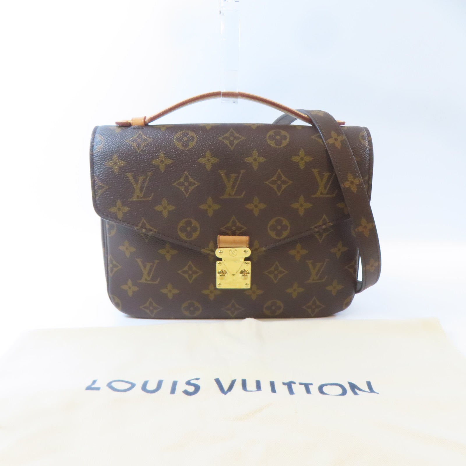 LOUIS VUITTON Monogram Pochette Metis金扣手挽肩背兩用袋啡色