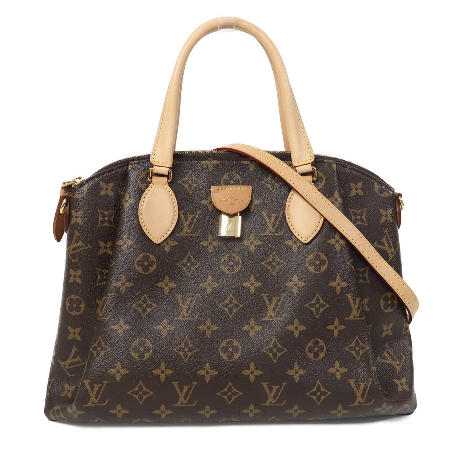 LOUIS VUITTON Monogram Rivoli MM金扣手挽肩背兩用袋啡色