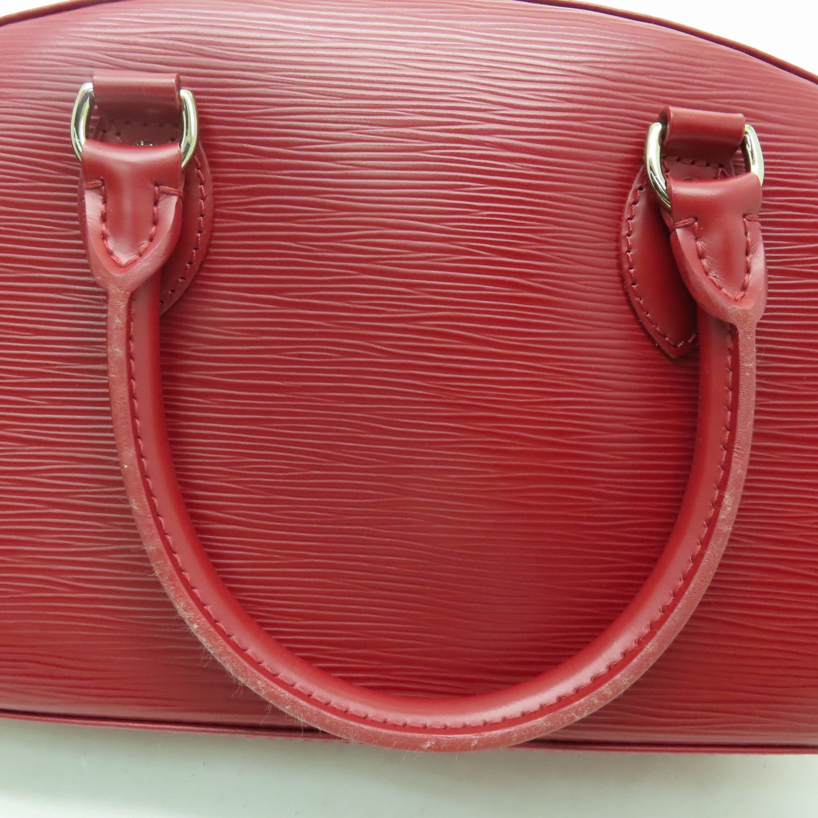 LOUIS VUITTON Epi Jasmin銀扣手挽袋紅色
