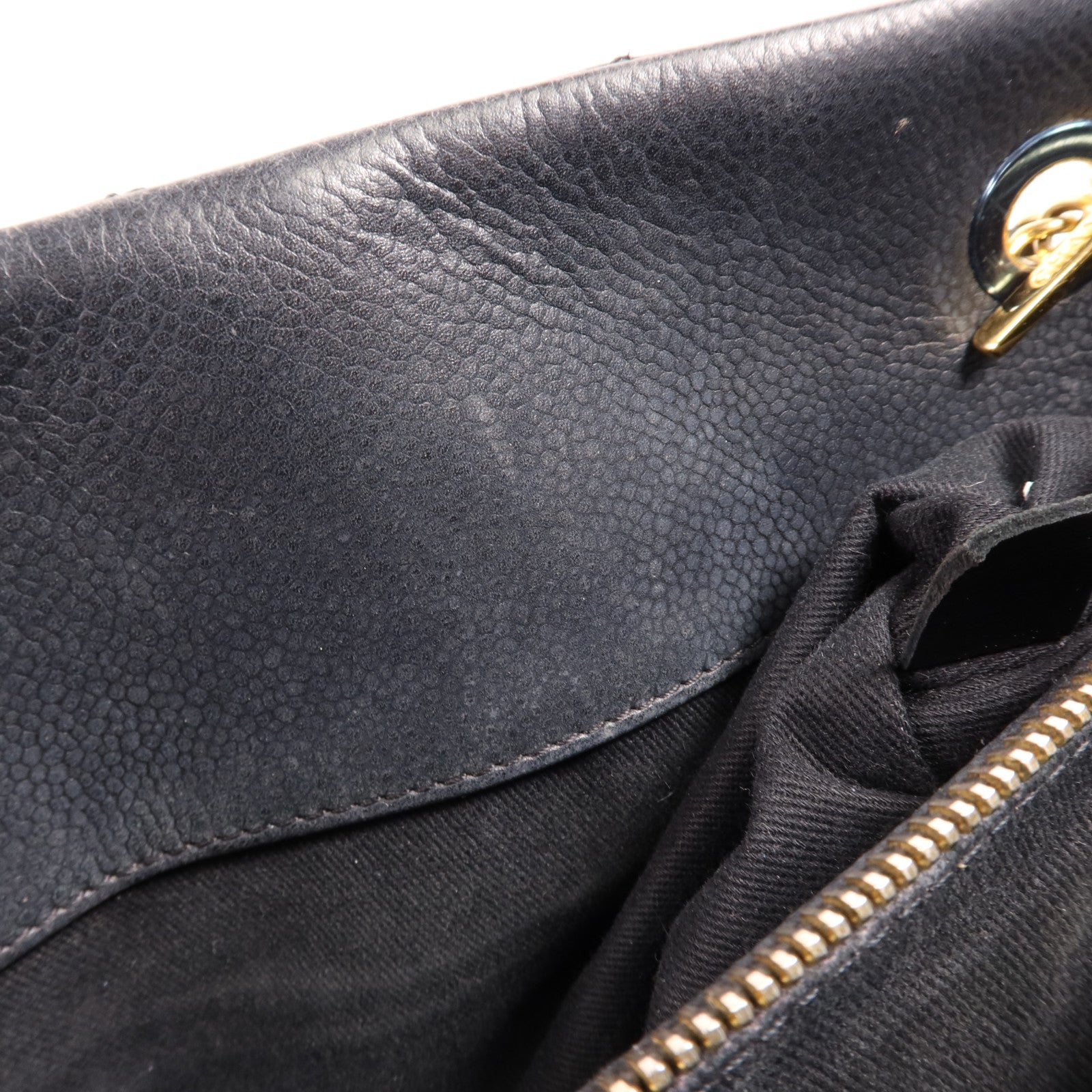 CHANEL 牛皮皮革Tote Bag金扣肩背袋