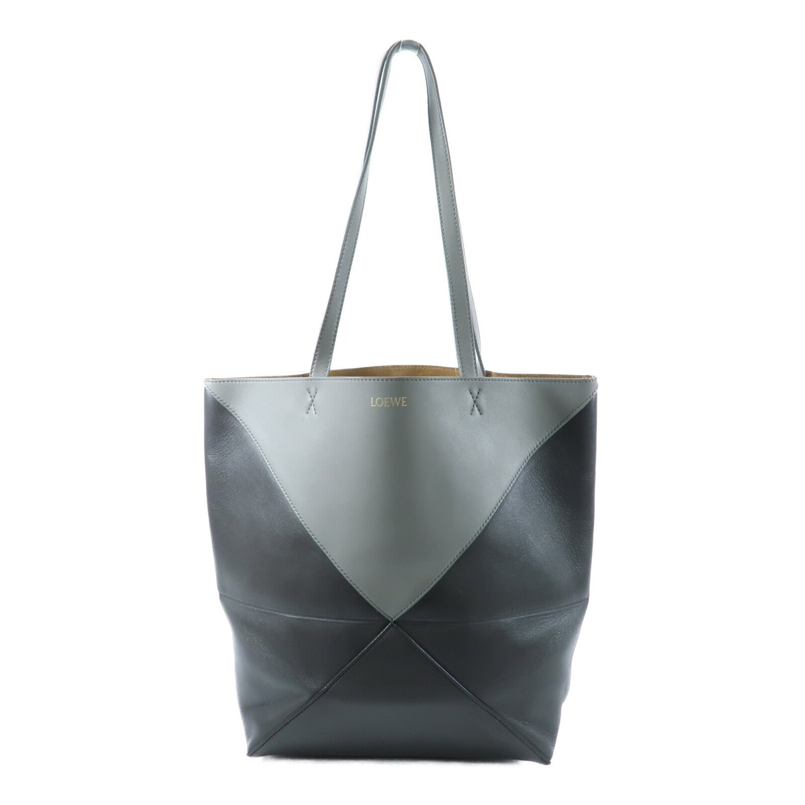 LOEWE 牛皮皮革Puzzle Fold Medium手挽袋