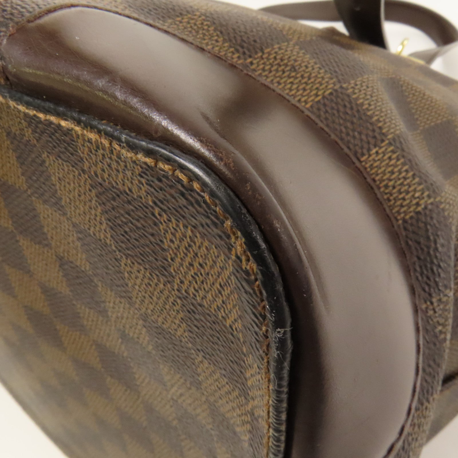 LOUIS VUITTON Damier Hampstead 金扣手挽袋