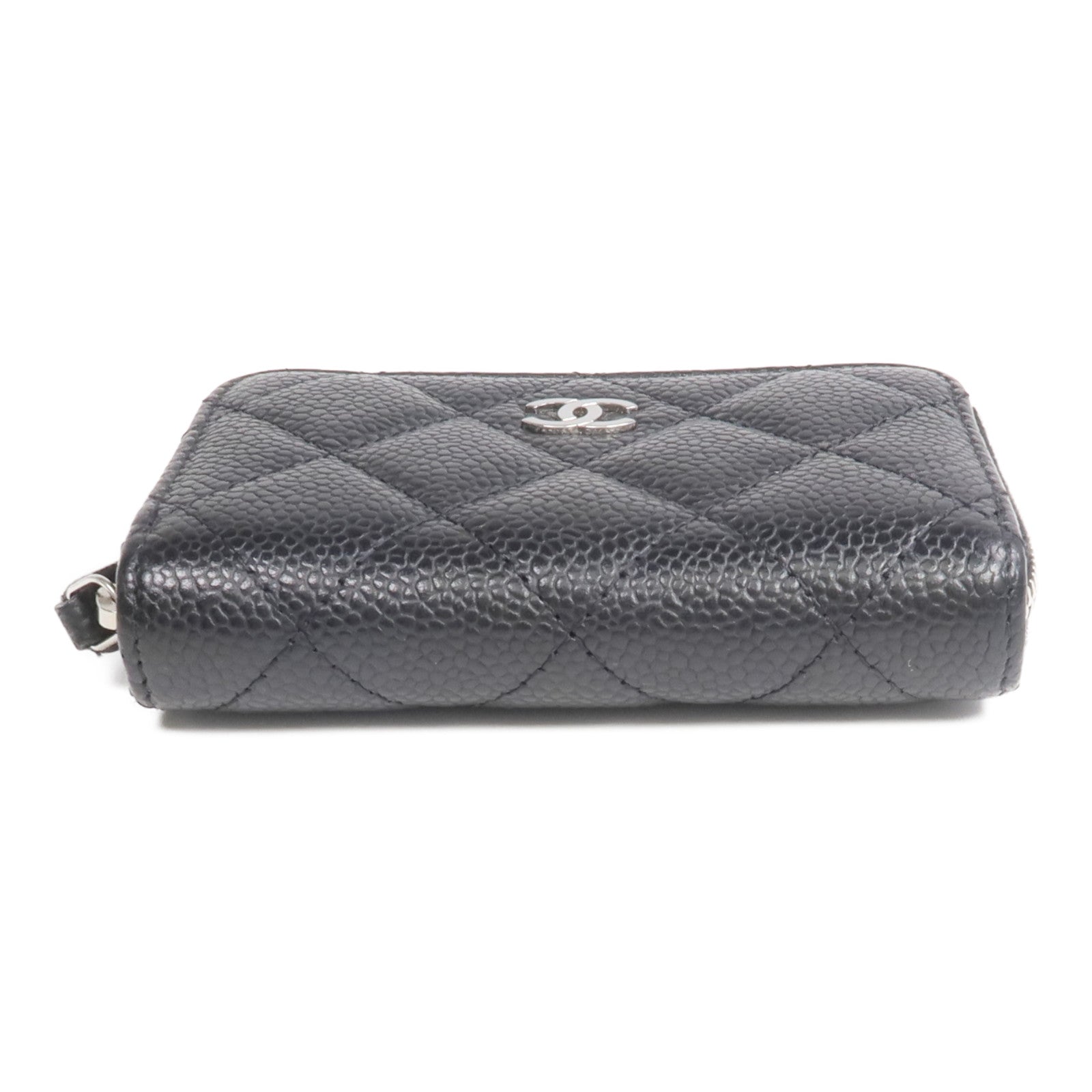 CHANEL 牛皮皮革Card Holder銀扣卡片套