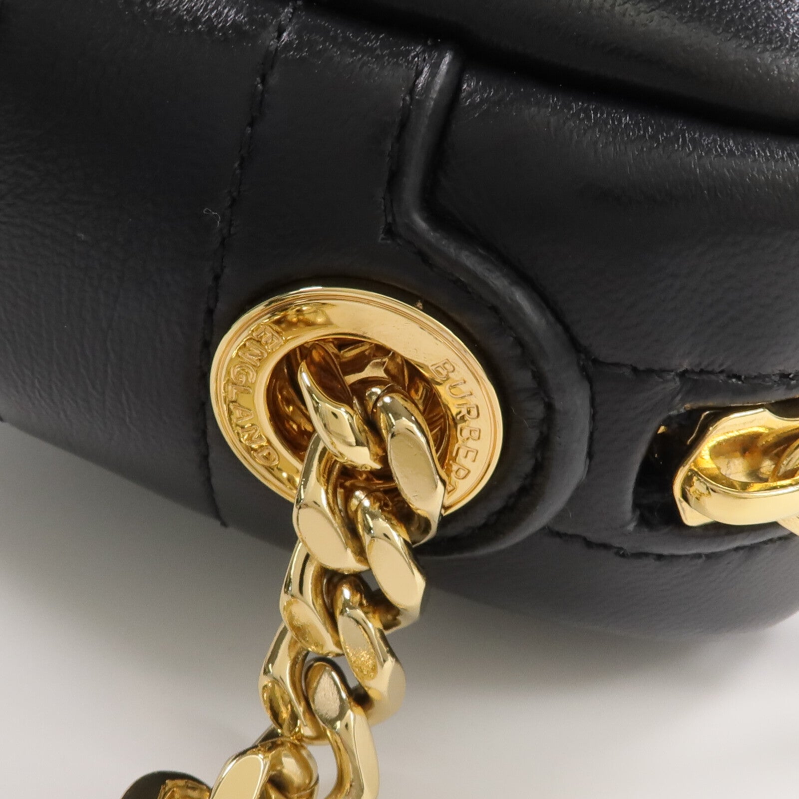 BURBERRY 牛皮皮革Lola金扣肩背袋