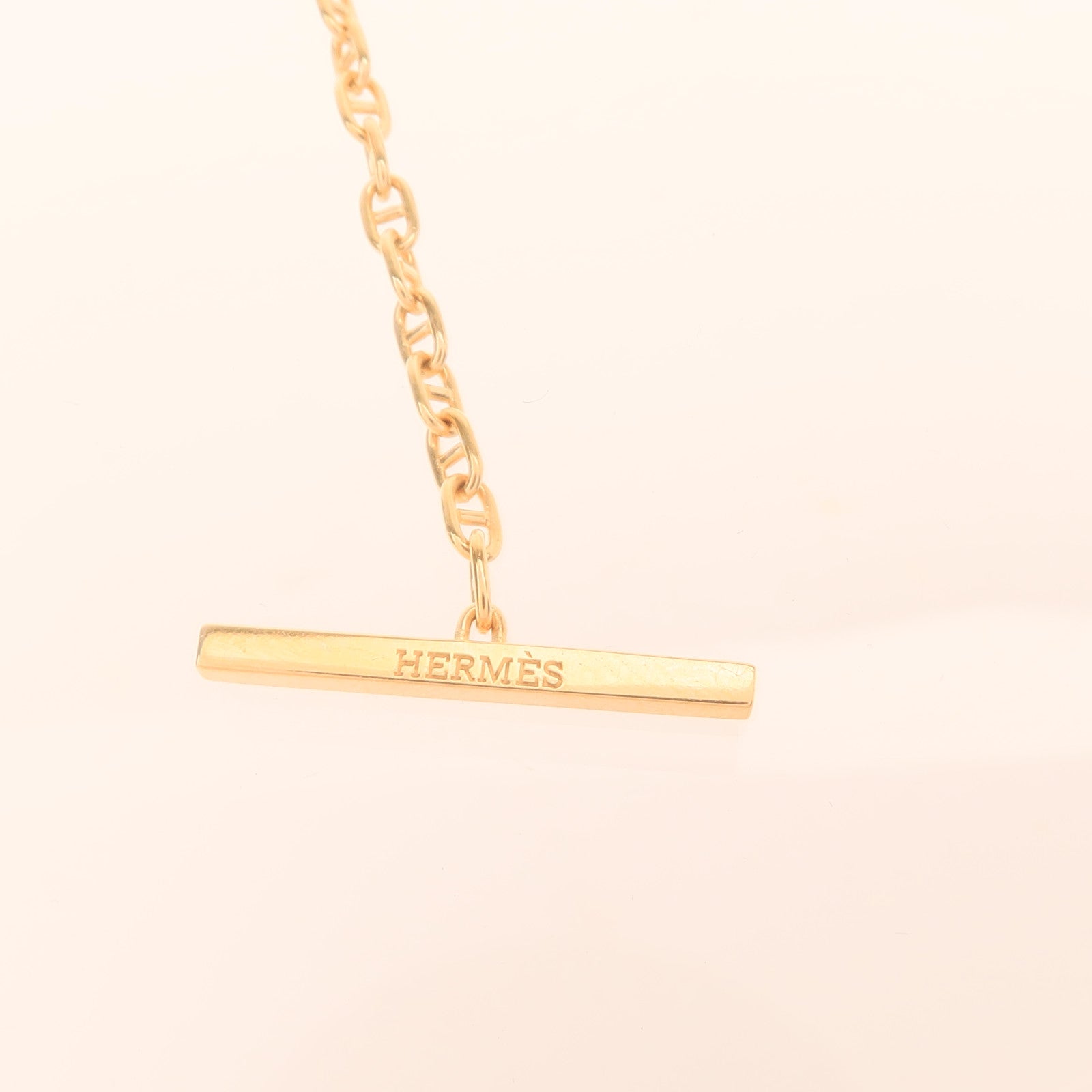 HERMES 18K玫瑰金Chain D'aine Contour Diamond Bracelet鑽石手鏈