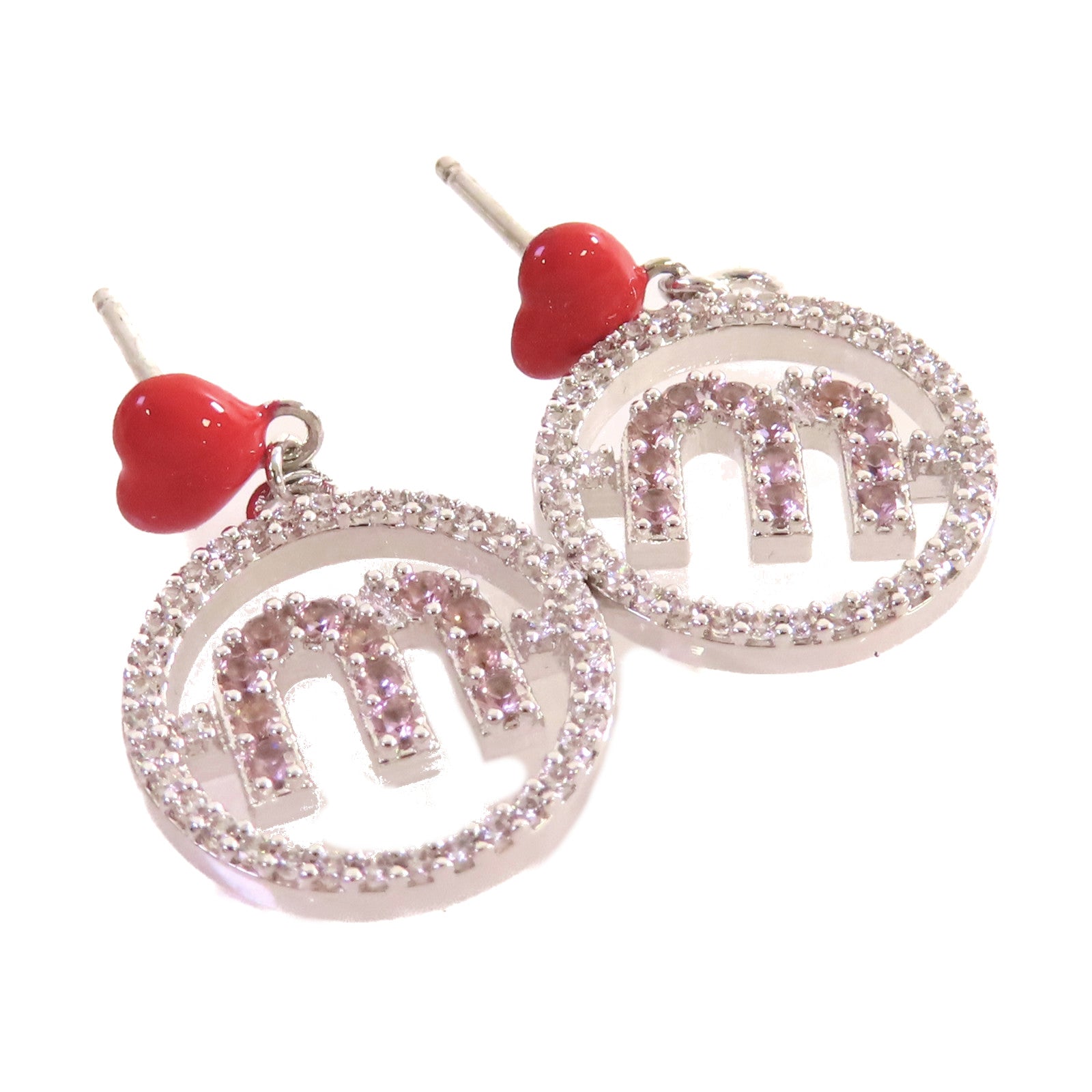 Miu Miu 金屬/PVC Earrings耳環粉紅色/紅色/銀色