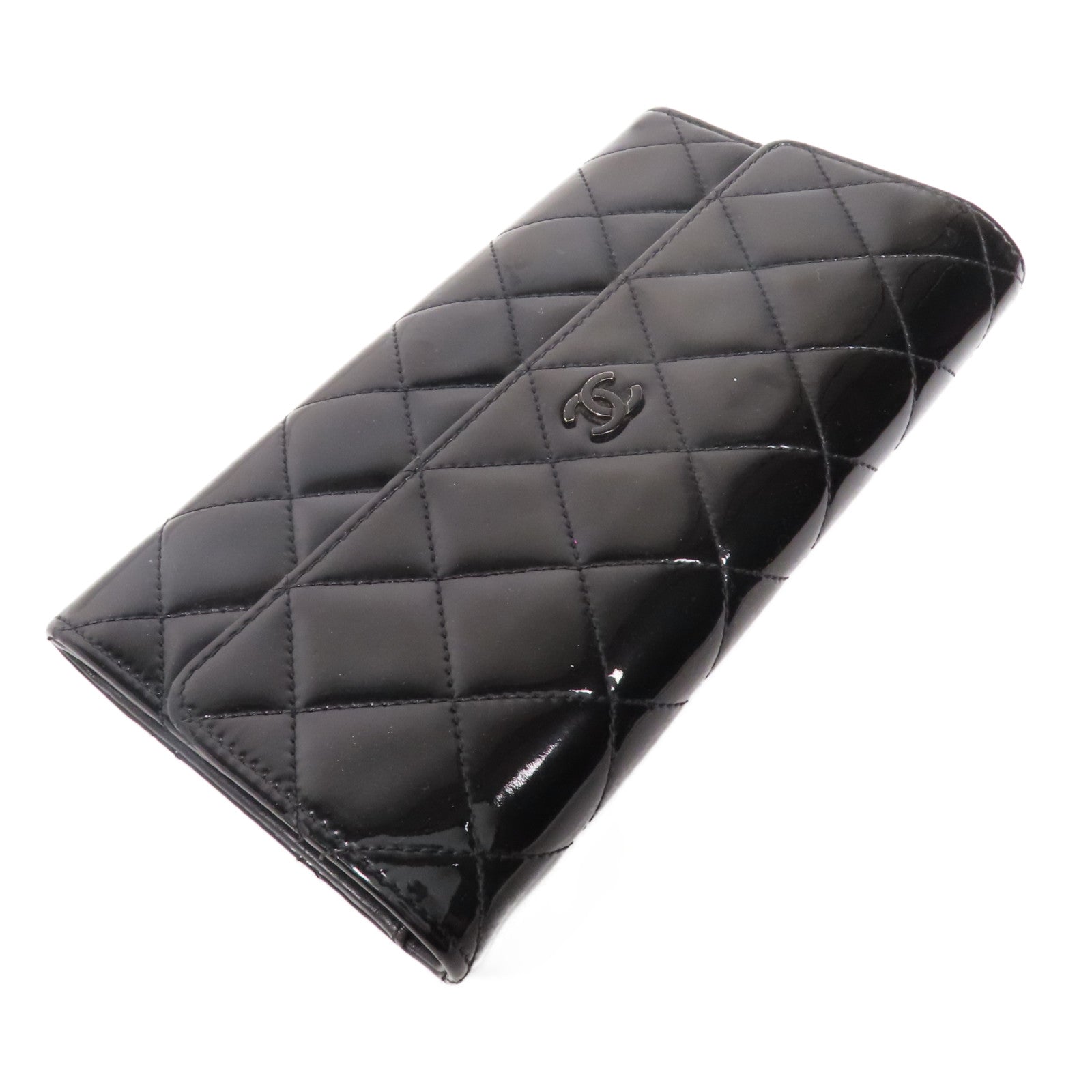 CHANEL 漆皮皮革Long Wallet長錢包