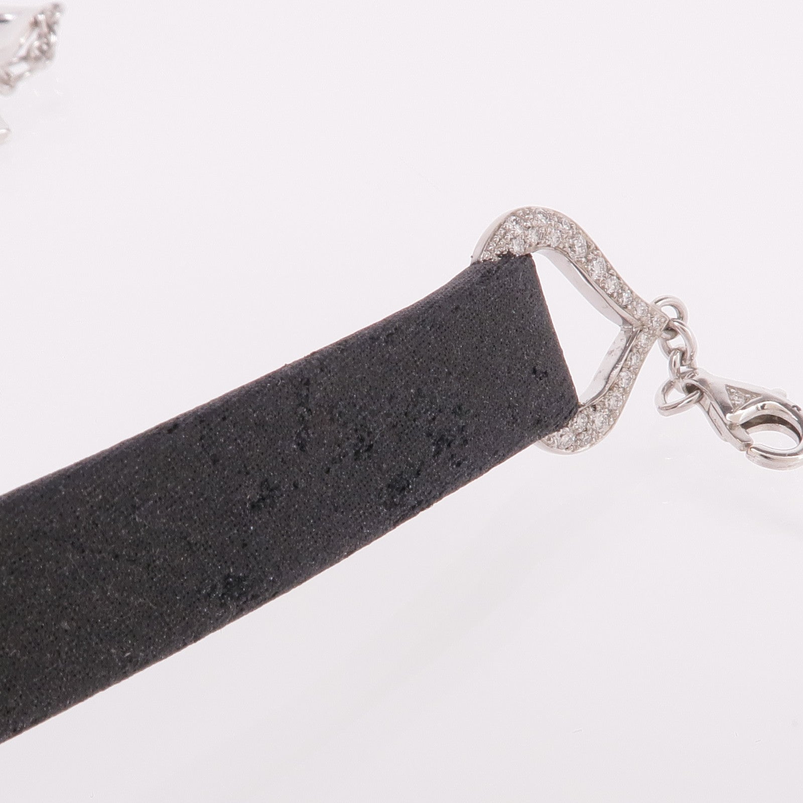 PIAGET 18K白金/皮革Diamond Choker鑽石項鍊