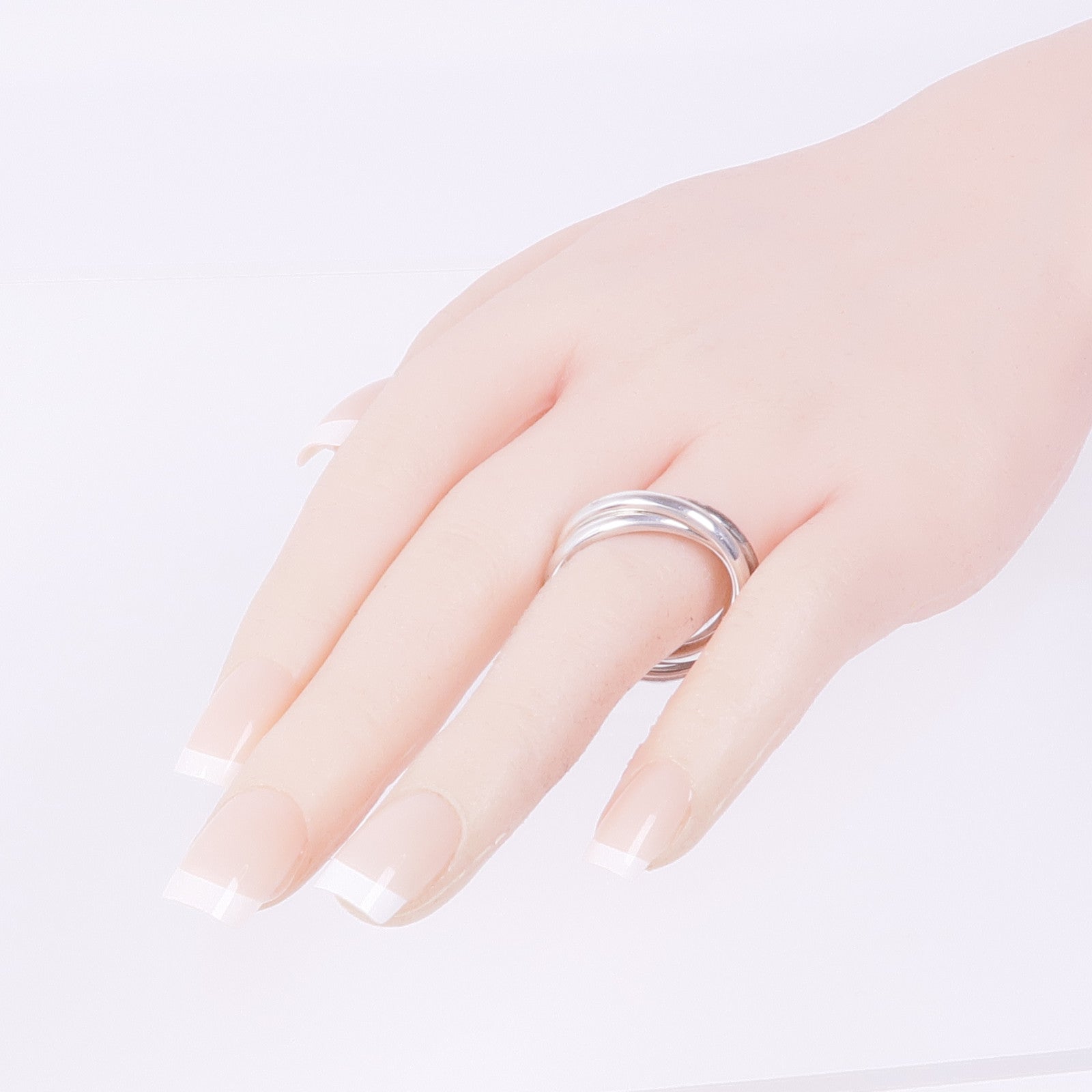 TIFFANY＆CO 925純銀Triple Rolling Ring戒指US#9