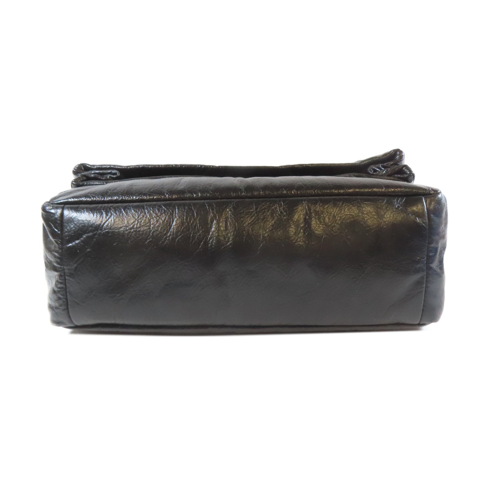 BALENCIAGA 牛皮皮革Monaco金扣鏈帶肩背袋黑色