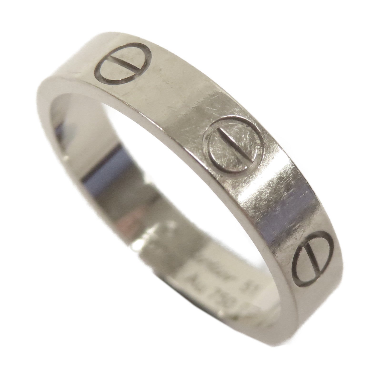 CARTIER 18K白金Mini Love Ring戒指Cartier#51/US#5.5