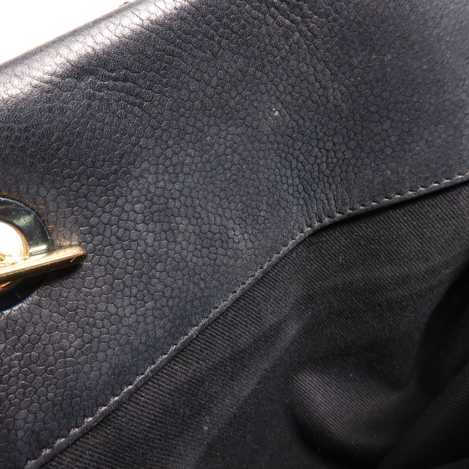 CHANEL 牛皮皮革Tote Bag金扣肩背袋