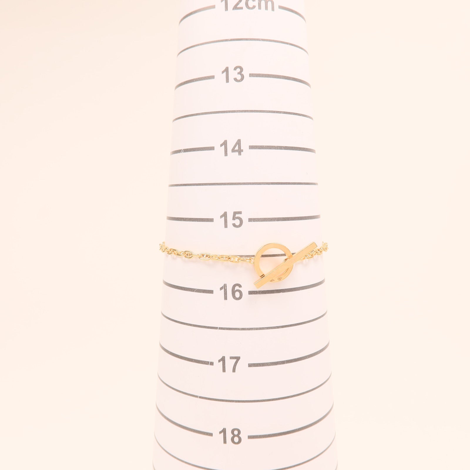 HERMES 18K玫瑰金Chain D'aine Contour Diamond Bracelet鑽石手鏈