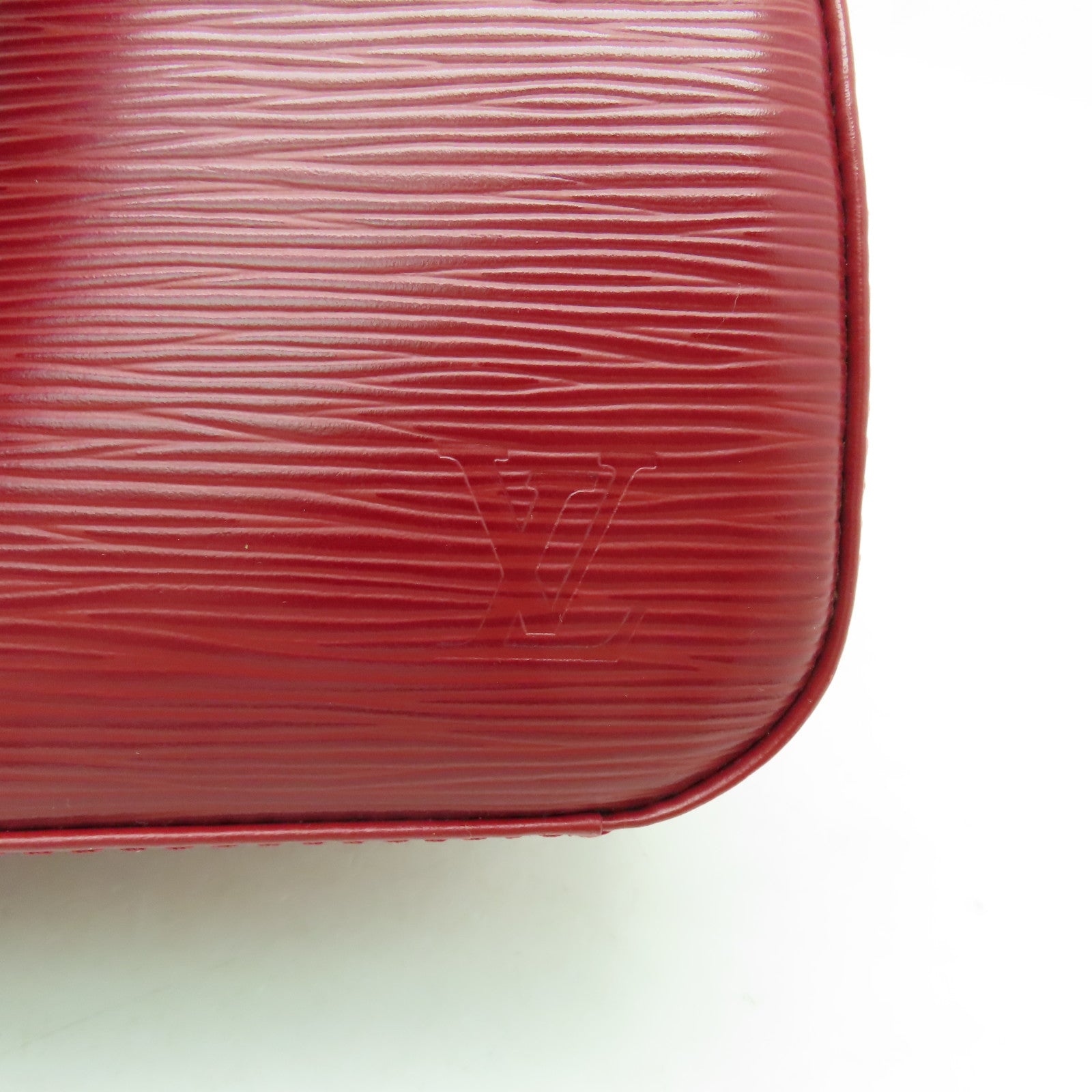 LOUIS VUITTON Epi Jasmin銀扣手挽袋紅色
