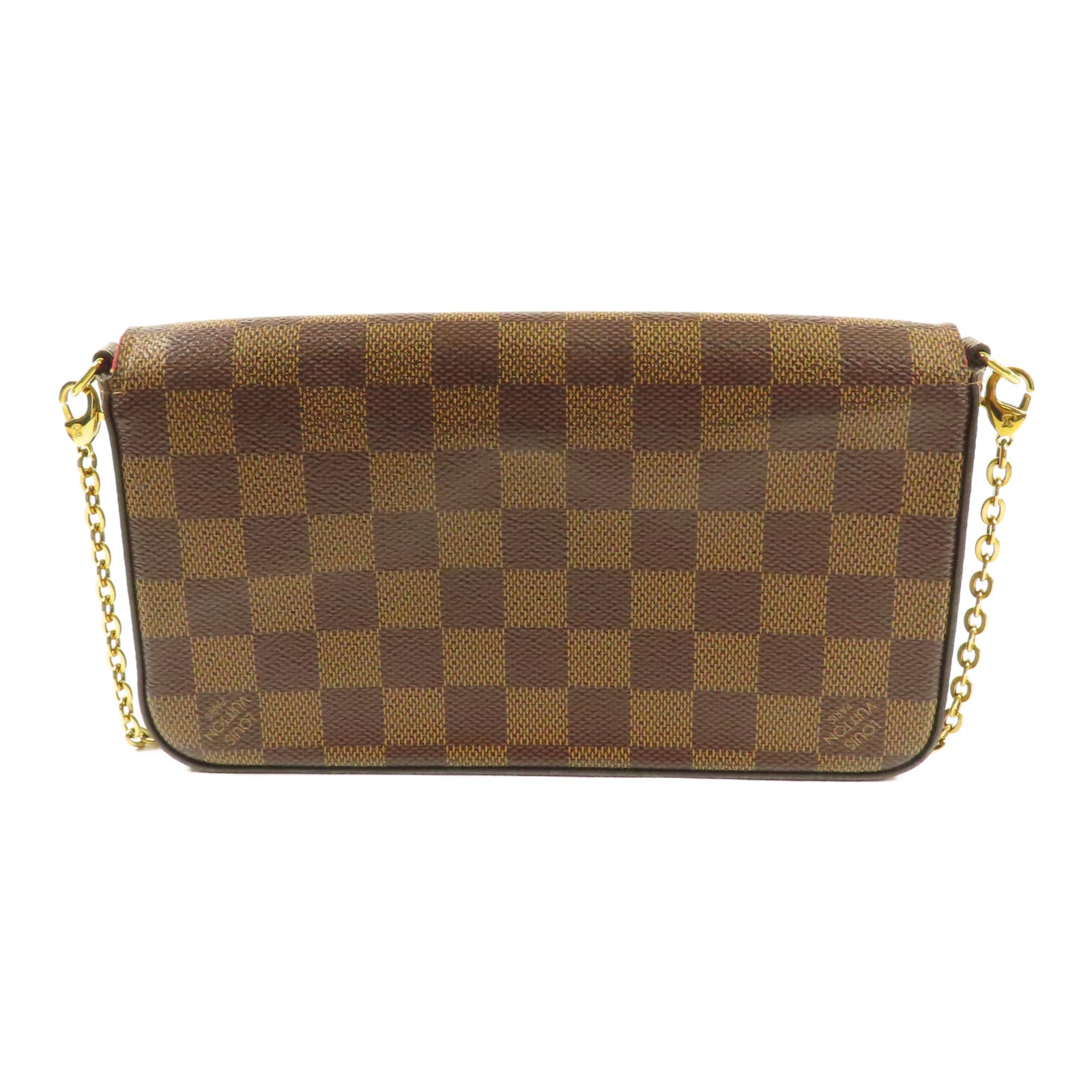 LOUIS VUITTON LV GHW Felice Pochette Chain Shoulder Bag N63032 Damier Brown