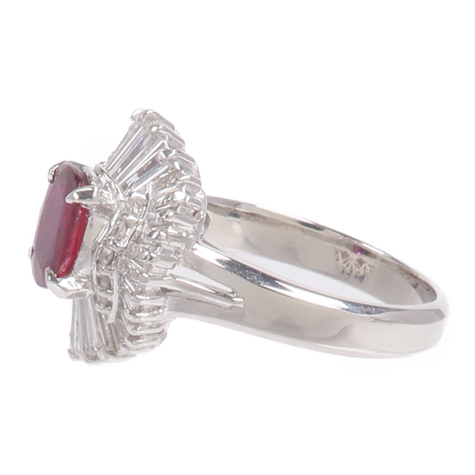 JEWELRY PT900鉑金Ruby Diamond Ring紅寶石鑽石戒指
