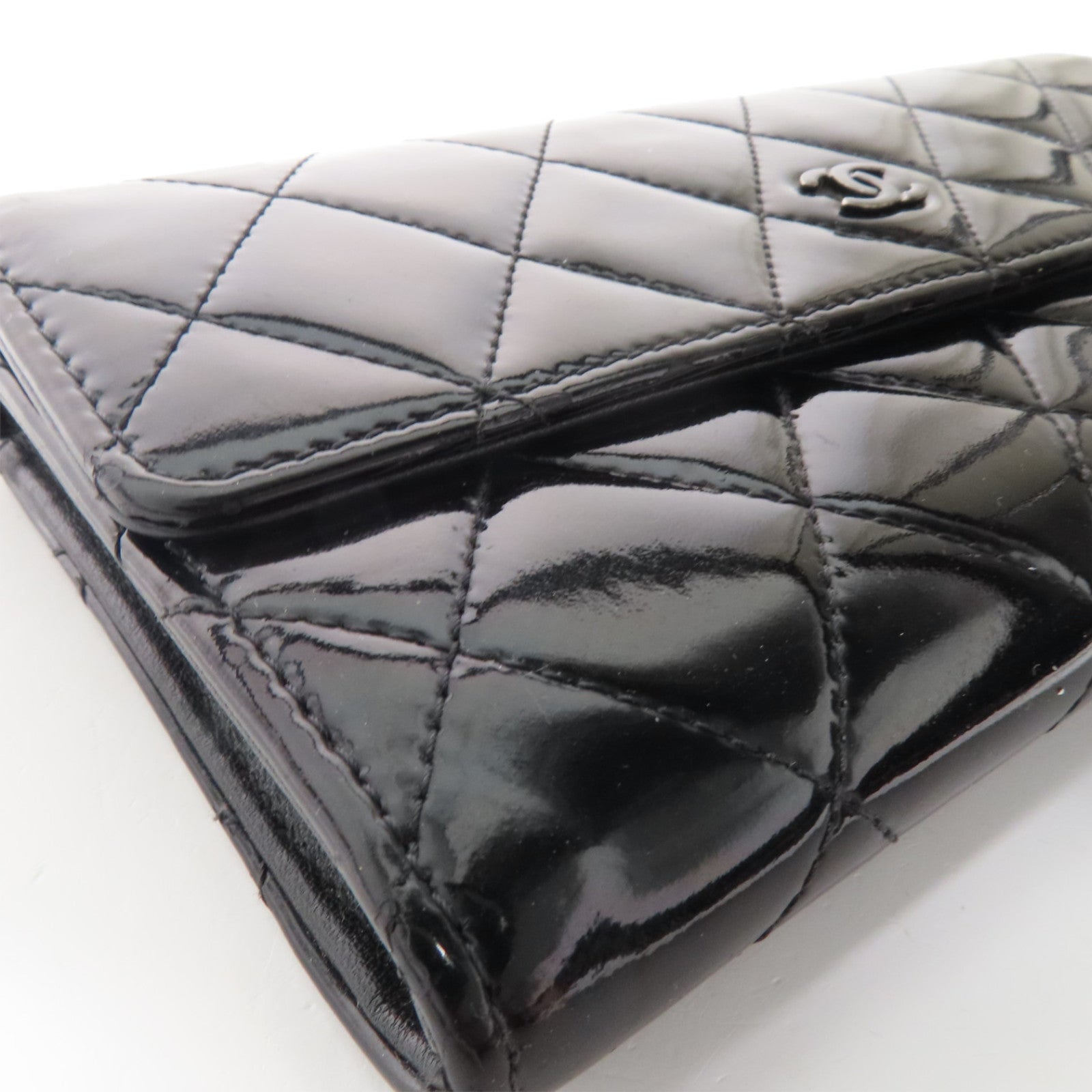 CHANEL 漆皮皮革Long Wallet長錢包