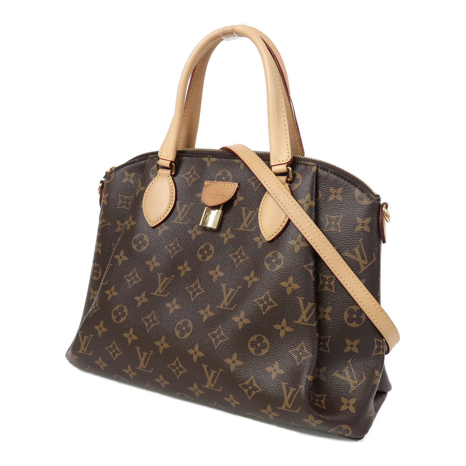 LOUIS VUITTON Monogram Rivoli MM金扣手挽肩背兩用袋啡色