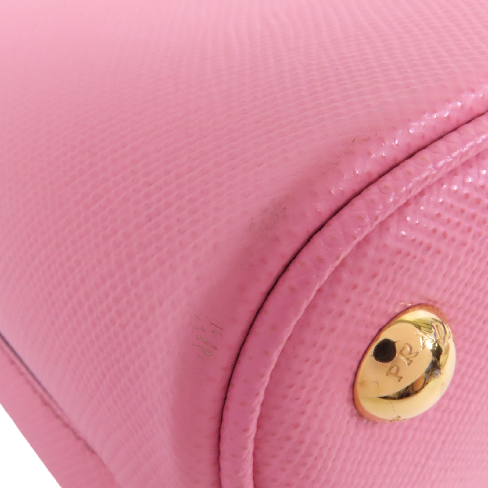 PRADA Saffianopo皮革2Way Shoulder Bag金扣手挽肩背兩用袋