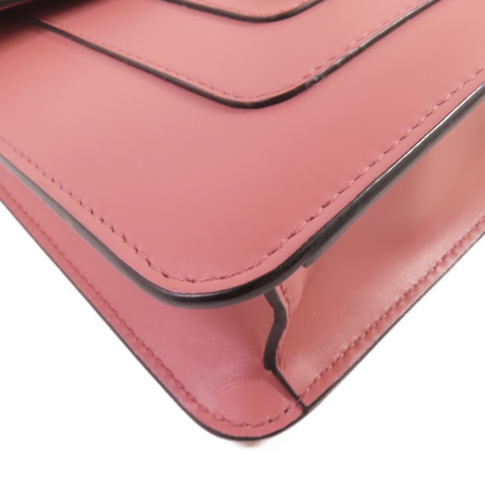 BVLGARI 【激減優惠】牛皮皮革Serpenti Forever Small Shoulder Bag銀扣鏈帶肩背粉紅色