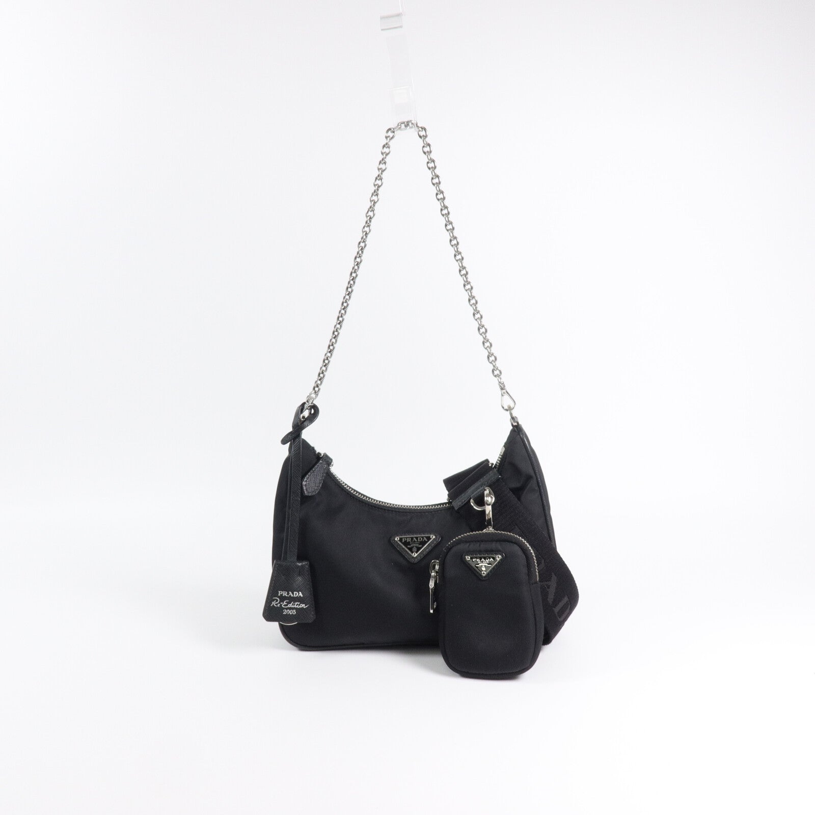 PRADA 尼龍Mini Hobo Re-Edition 2005手挽肩背兩用袋