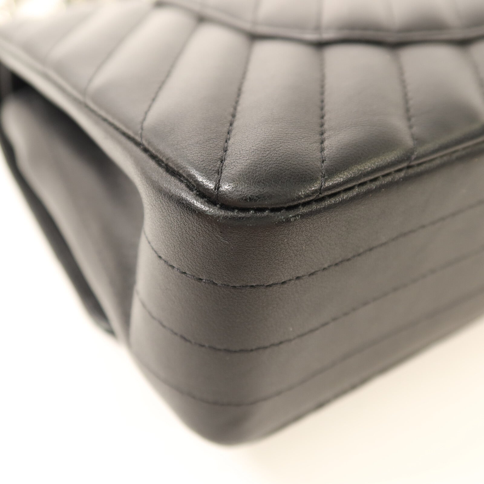 CHANEL 羊皮皮革Classic 25銀扣鏈帶肩背袋