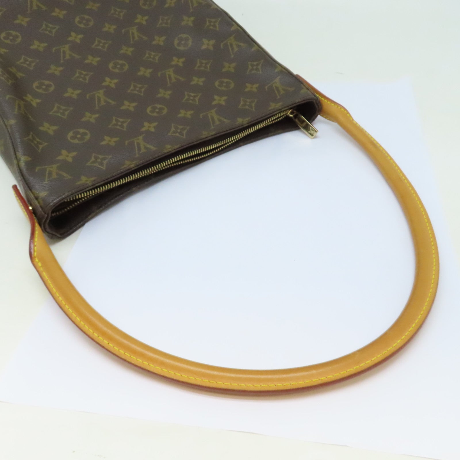LOUIS VUITTON 【激減優惠】Monogram Looping GM金扣肩背袋啡色