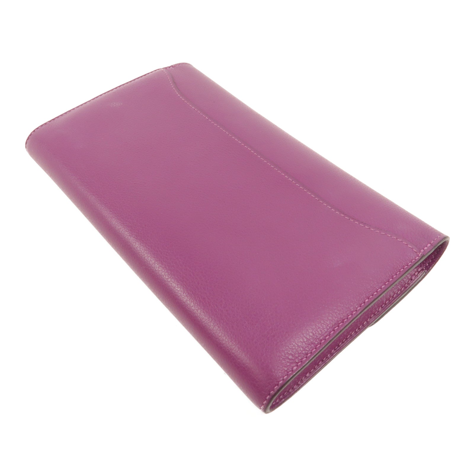 HERMES Evercolor皮革Constance Long Wallet長錢包Anemone