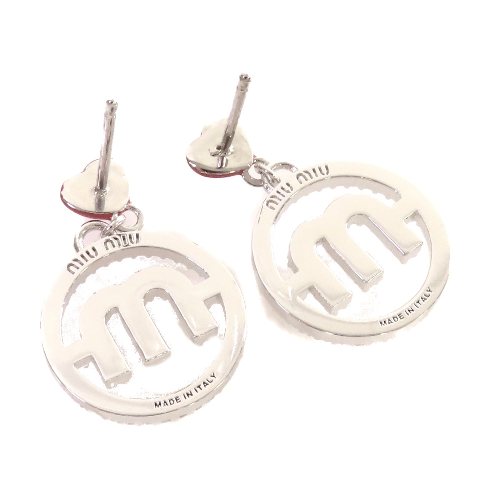 Miu Miu 金屬/PVC Earrings耳環粉紅色/紅色/銀色
