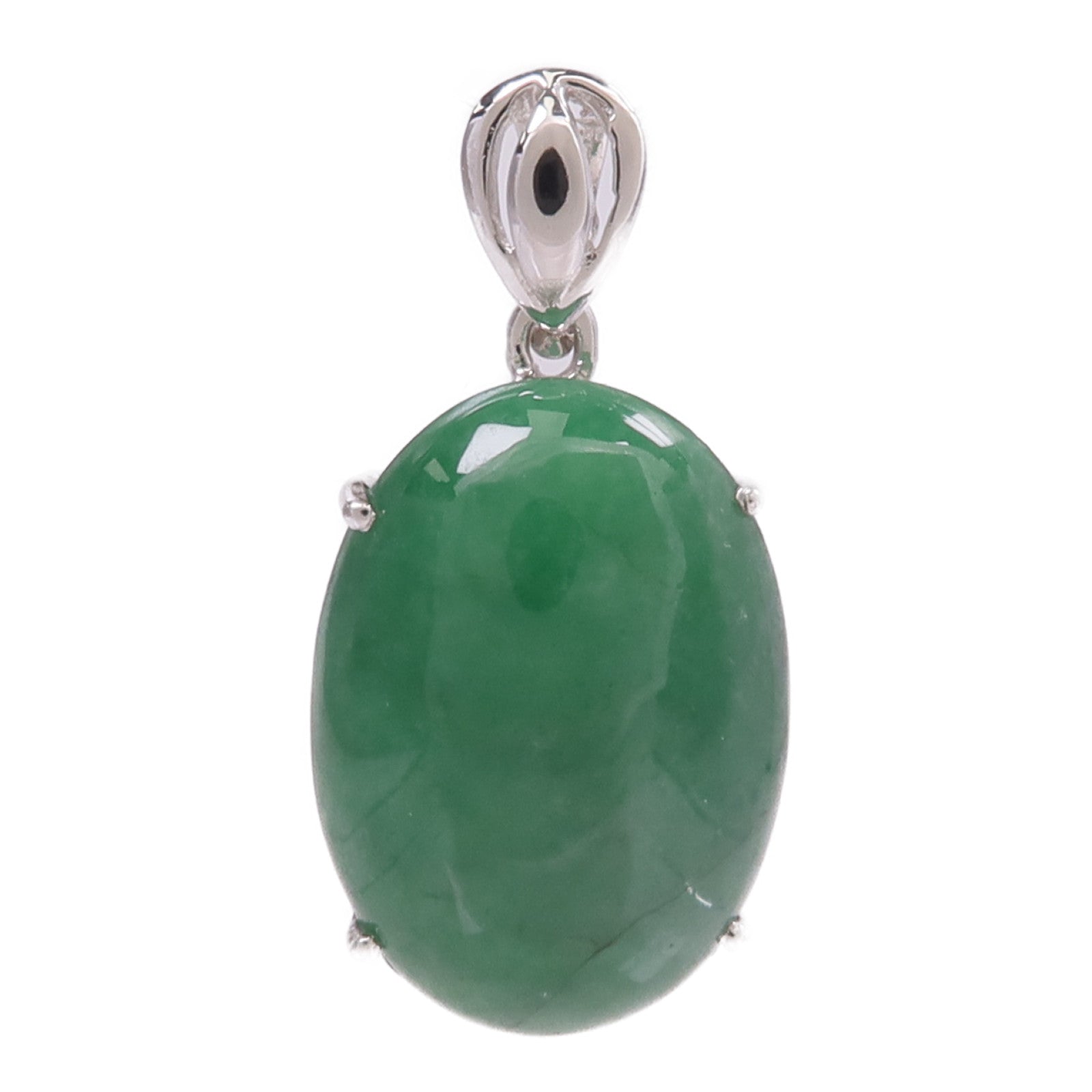 JEWELRY 18K白金Jade Pendant Top翡翠吊墜