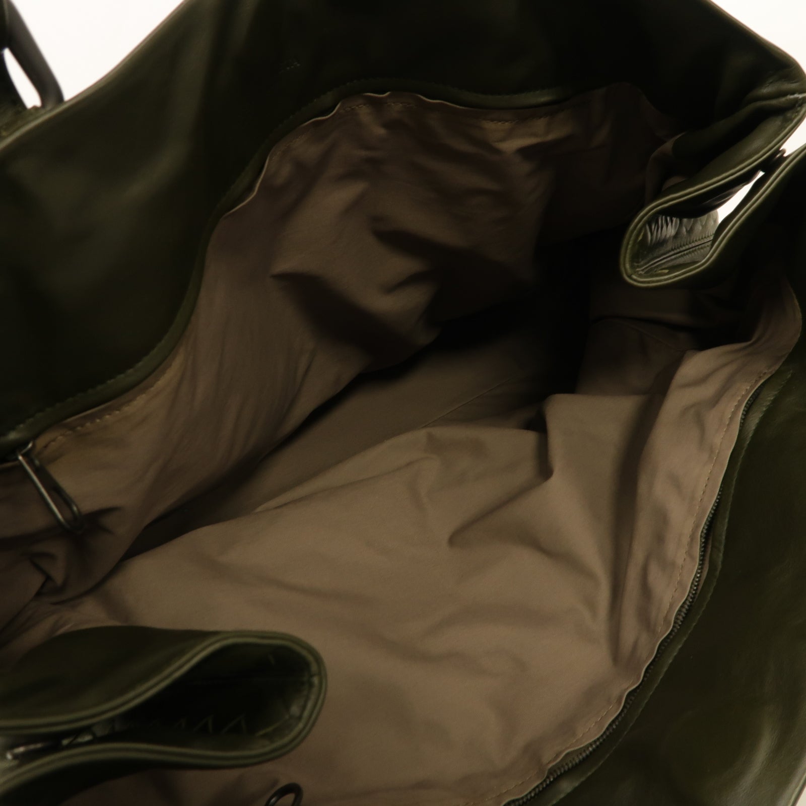 BOTTEGA VENETA 【激減優惠】牛皮皮革Shouder Bag銀扣手挽袋綠色
