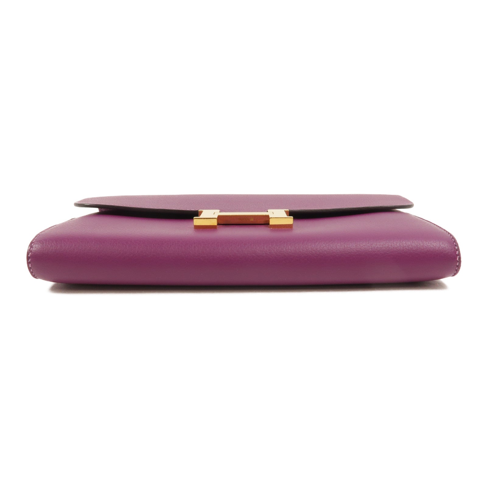 HERMES Evercolor皮革Constance Long Wallet長錢包Anemone