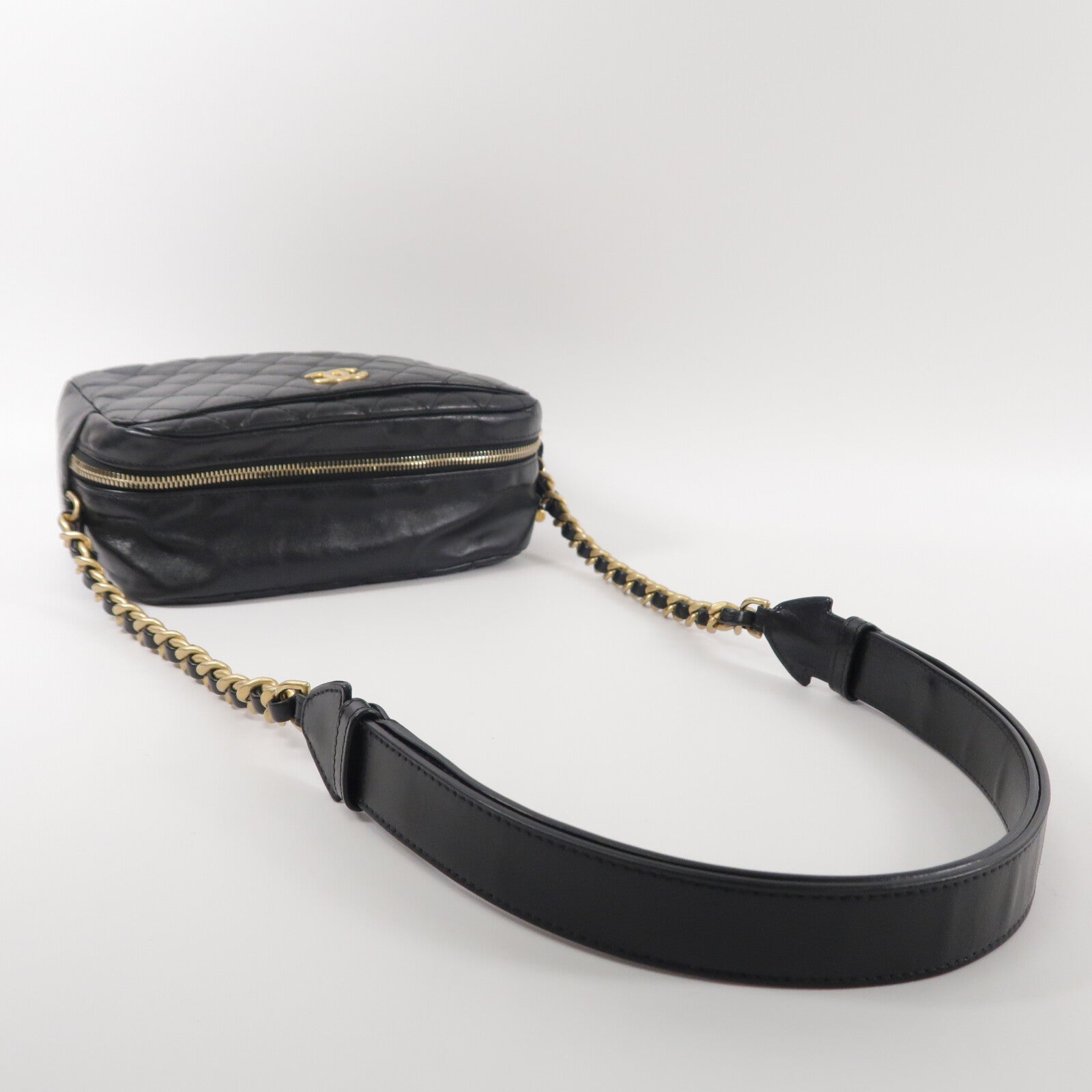 CHANEL 牛皮皮革Shoulder Bag鏈帶肩背袋
