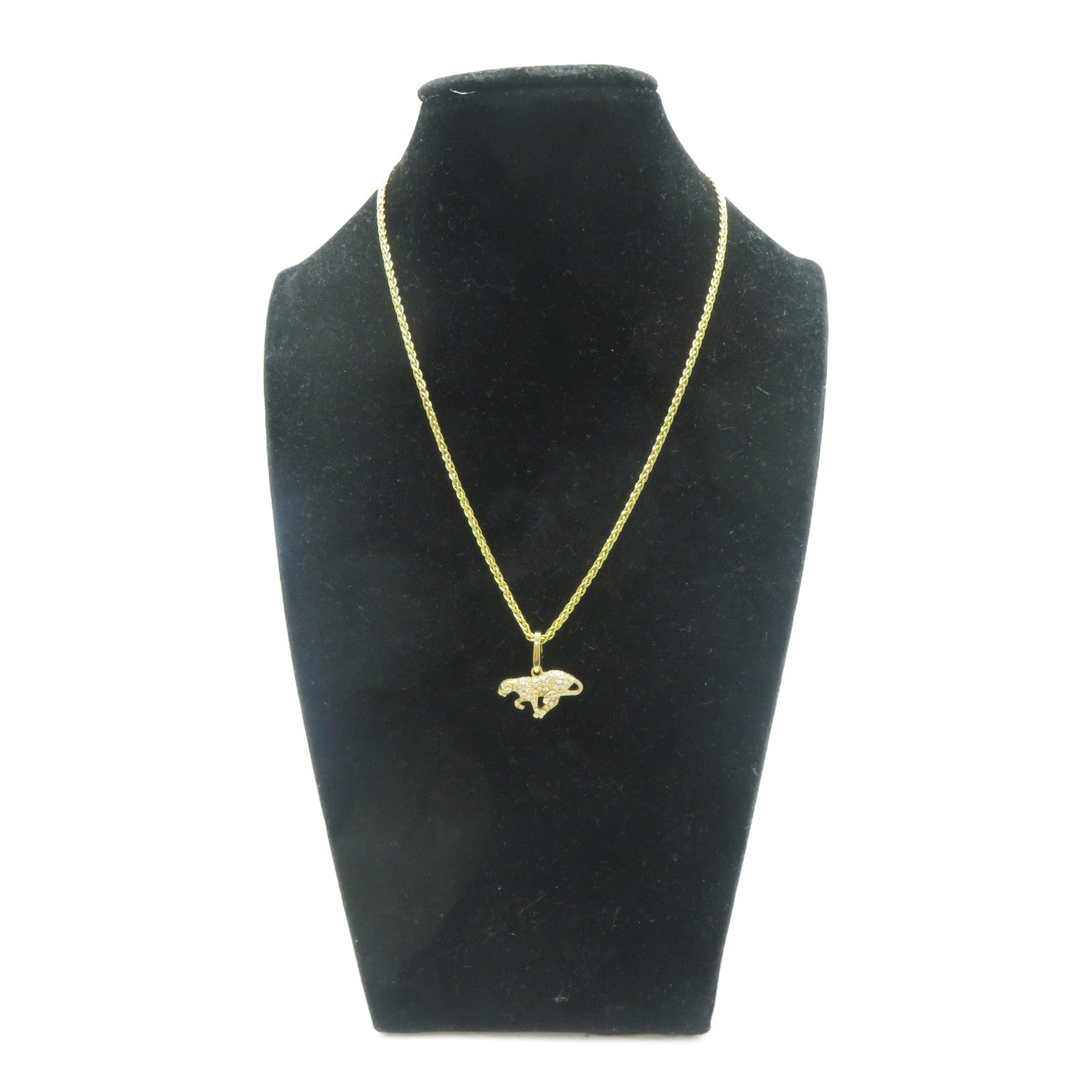 CARTIER 【激減優惠】18K黃金Panthere Diamond Charm Necklace項鍊