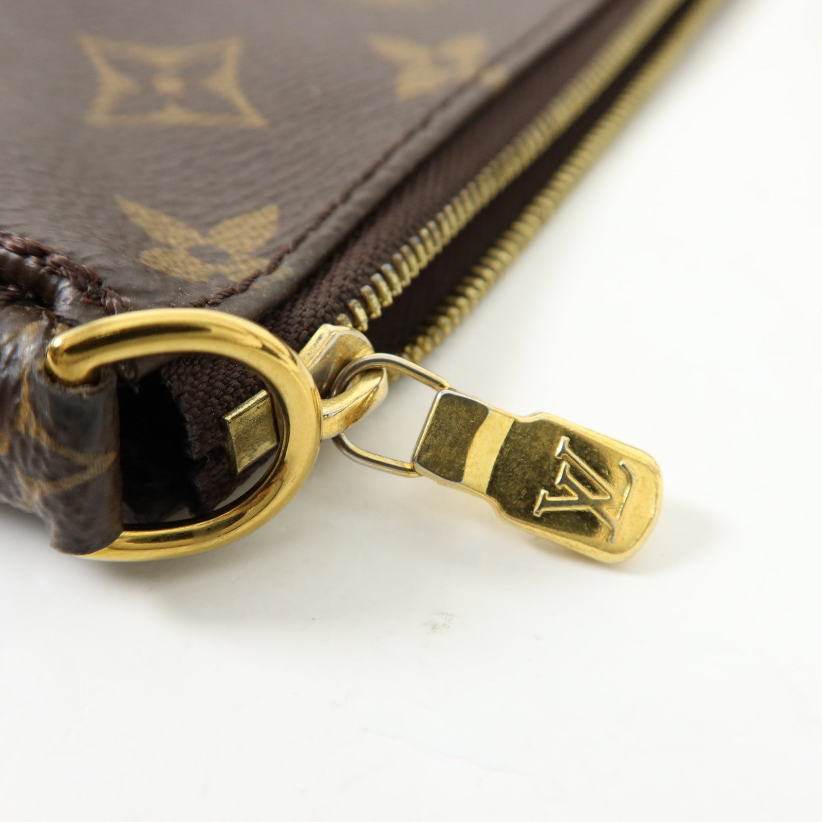 LOUIS VUITTON Monogram Multi Pochette Accessoires金扣手挽肩背兩用袋棕色