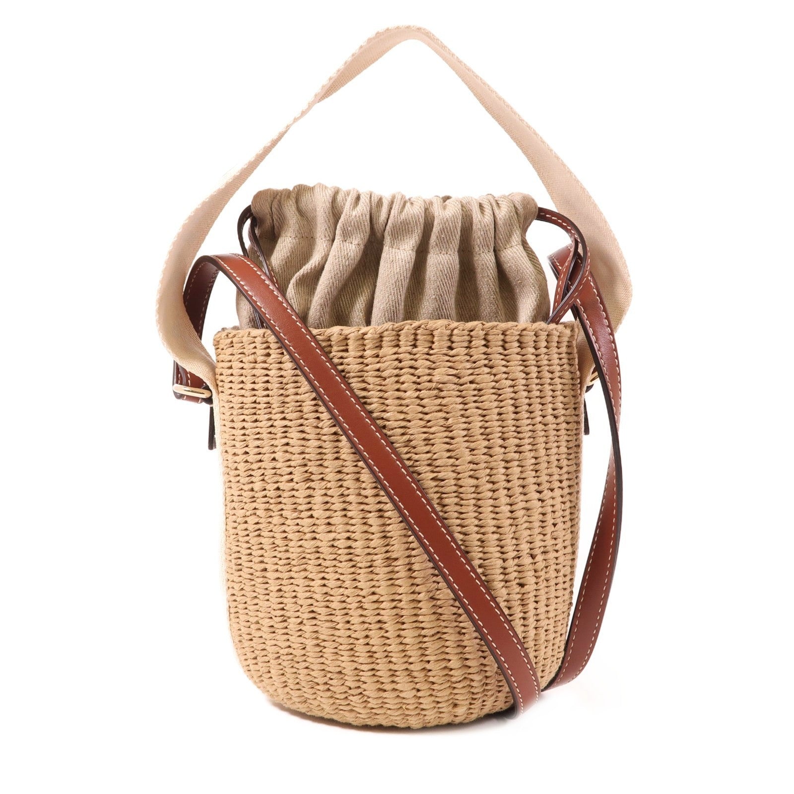 Chloe Raffia Woody Bucket Bag金扣手挽肩背兩用袋