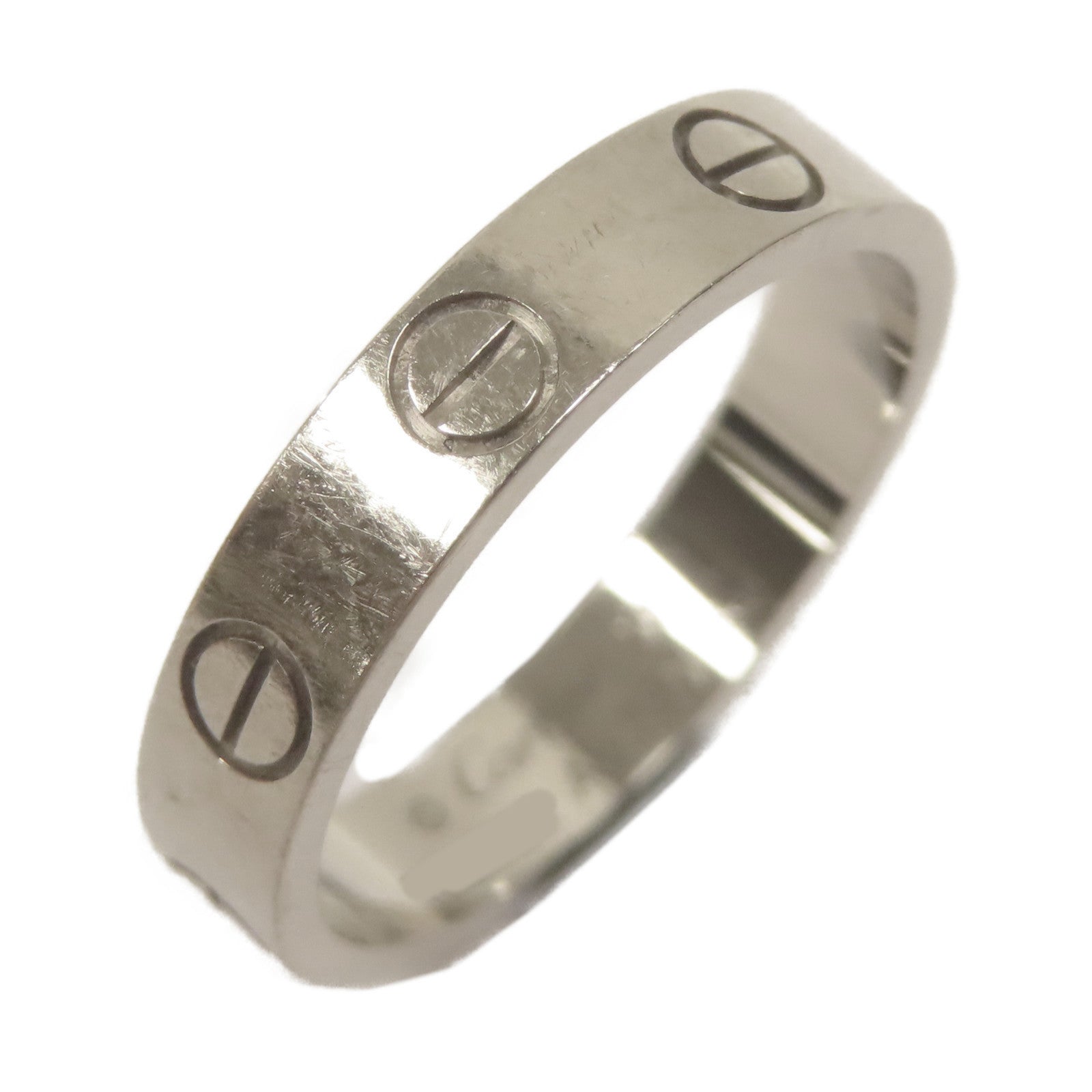 CARTIER 18K白金Mini Love Ring戒指Cartier#51/US#5.5