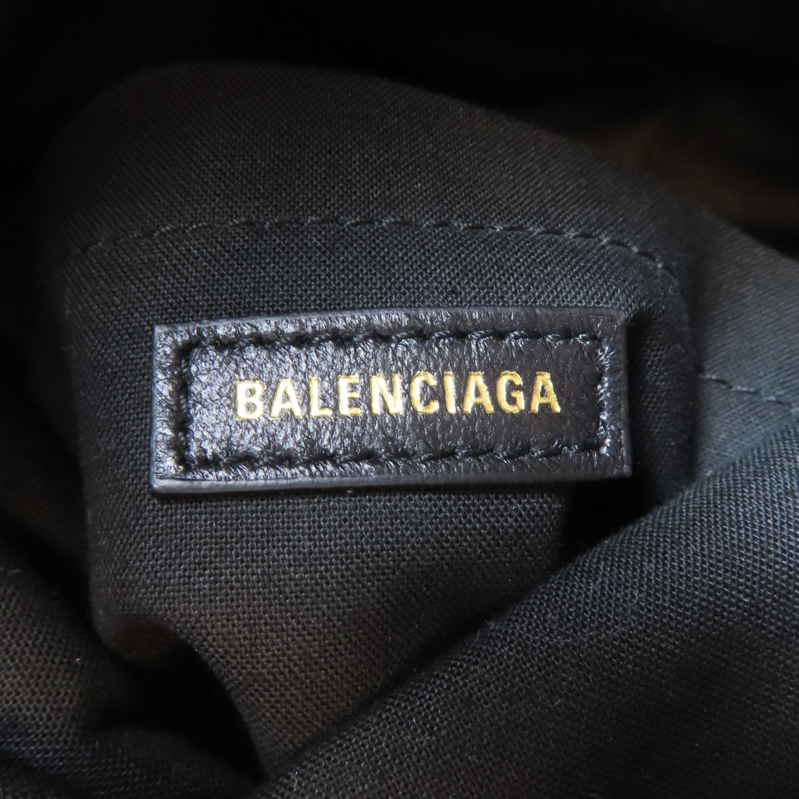 BALENCIAGA 牛皮皮革Monaco金扣鏈帶肩背袋黑色