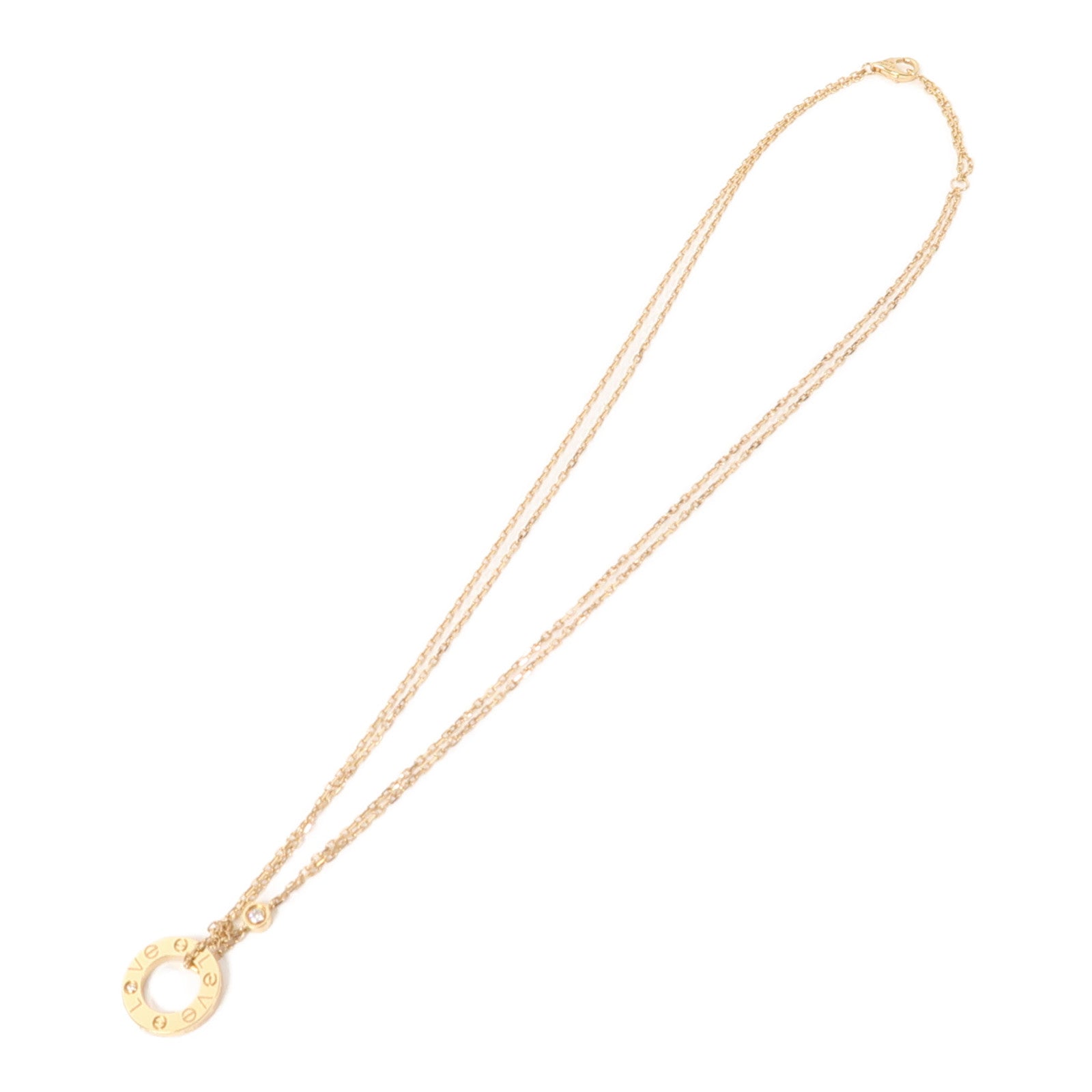 CARTIER 18K玫瑰金Love Necklace項鍊
