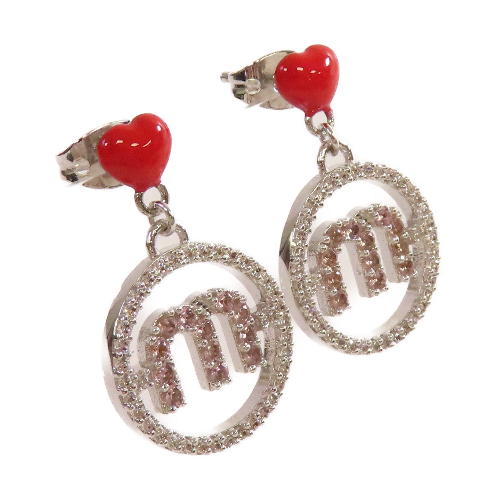 Miu Miu 金屬/PVC Earrings耳環粉紅色/紅色/銀色