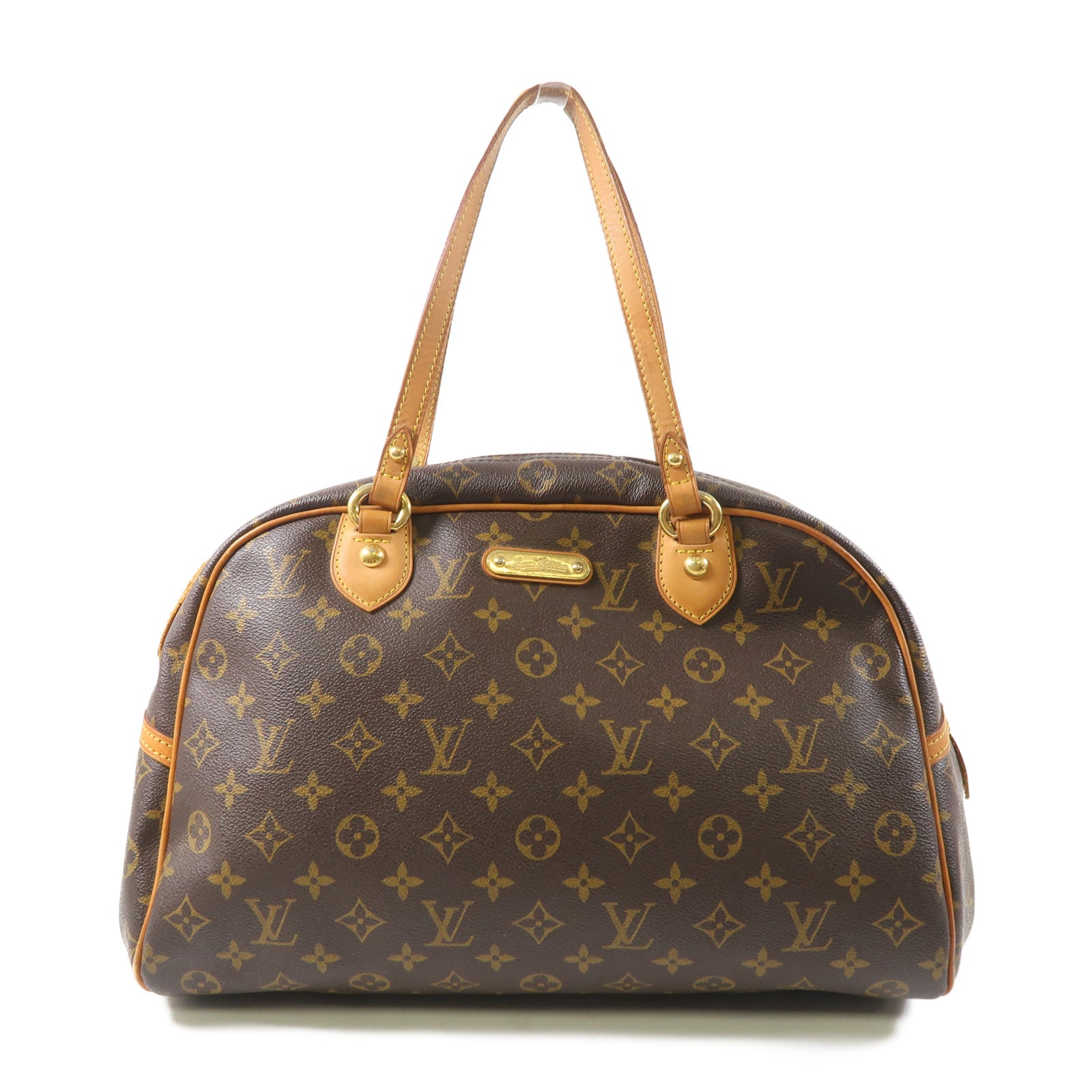 LOUIS VUITTON 【激減優惠】Monogram Montorgueil PM金扣肩背袋啡色