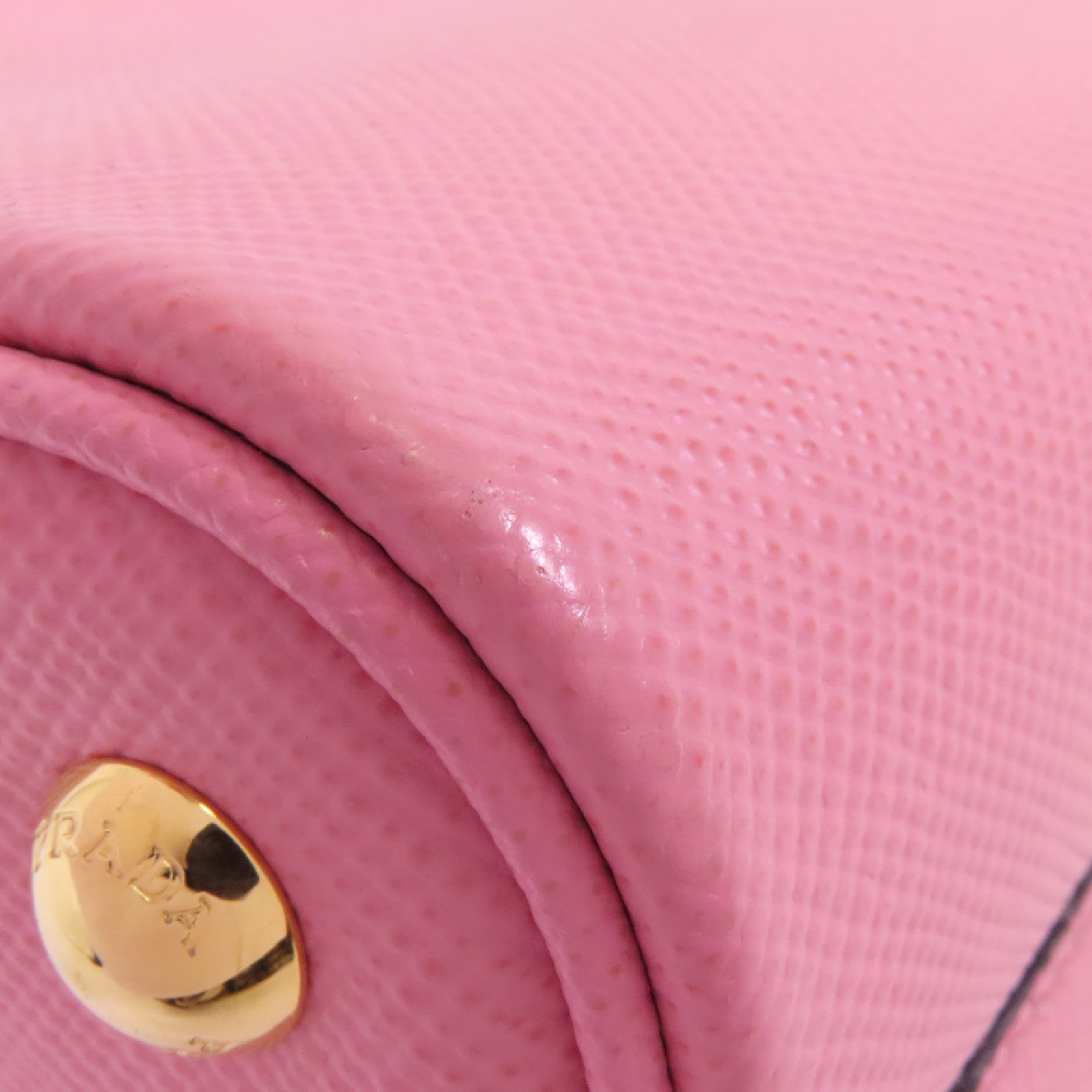 PRADA Saffianopo皮革2Way Shoulder Bag金扣手挽肩背兩用袋