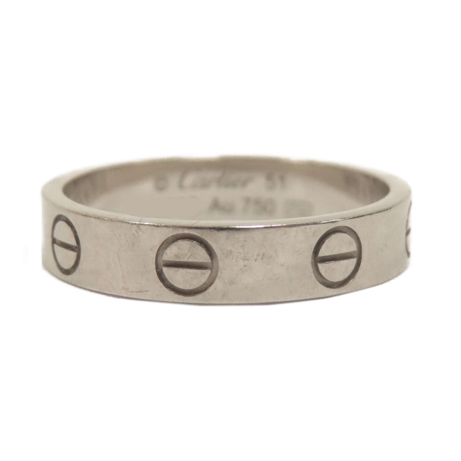 CARTIER 18K白金Mini Love Ring戒指Cartier#51/US#5.5