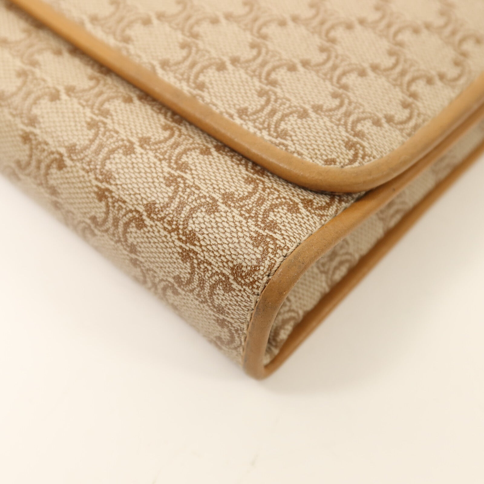 CELINE 塗層帆布Vintage Macadam金扣肩背袋