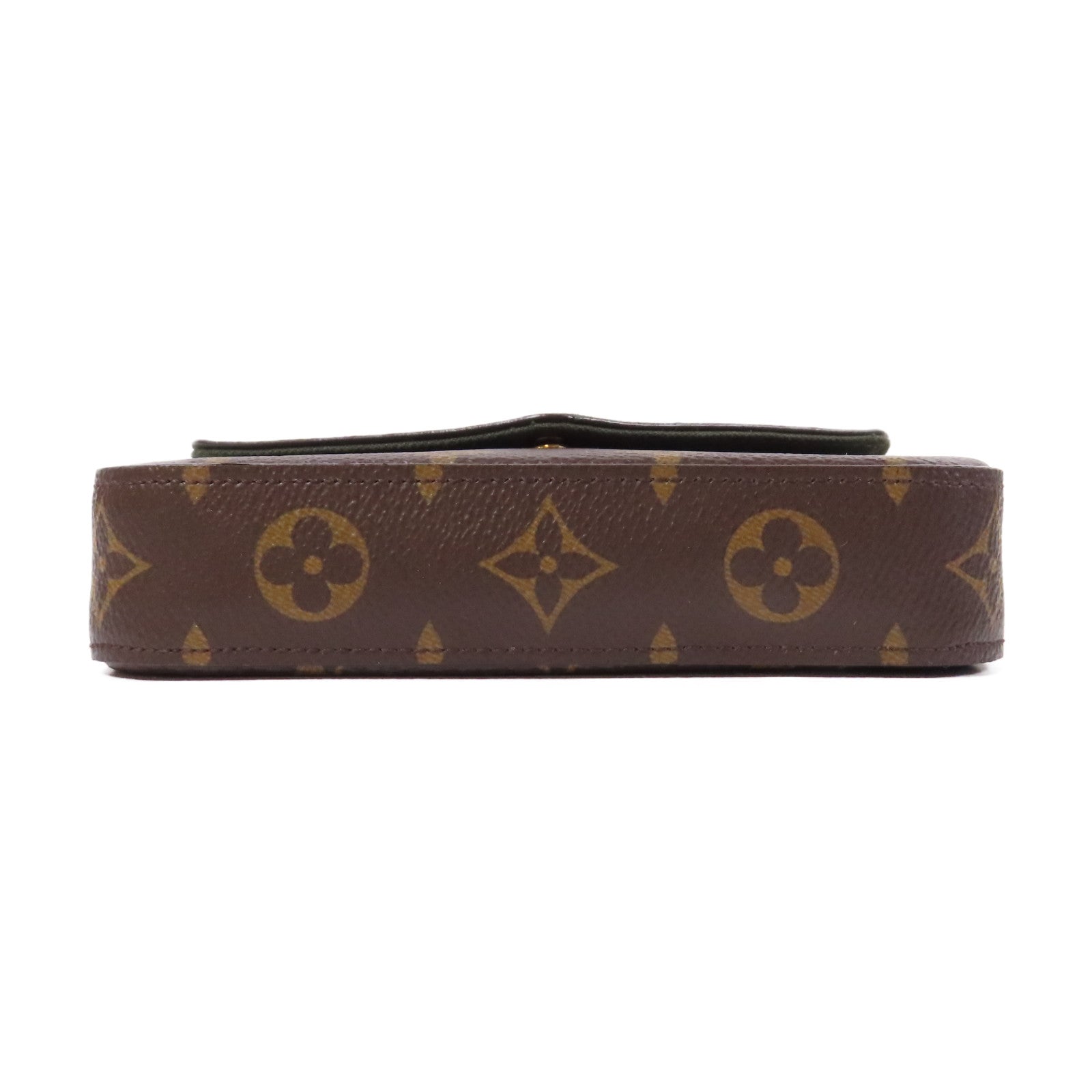 LOUIS VUITTON Monogram Mini Pochette Accessoires金扣肩背袋啡色